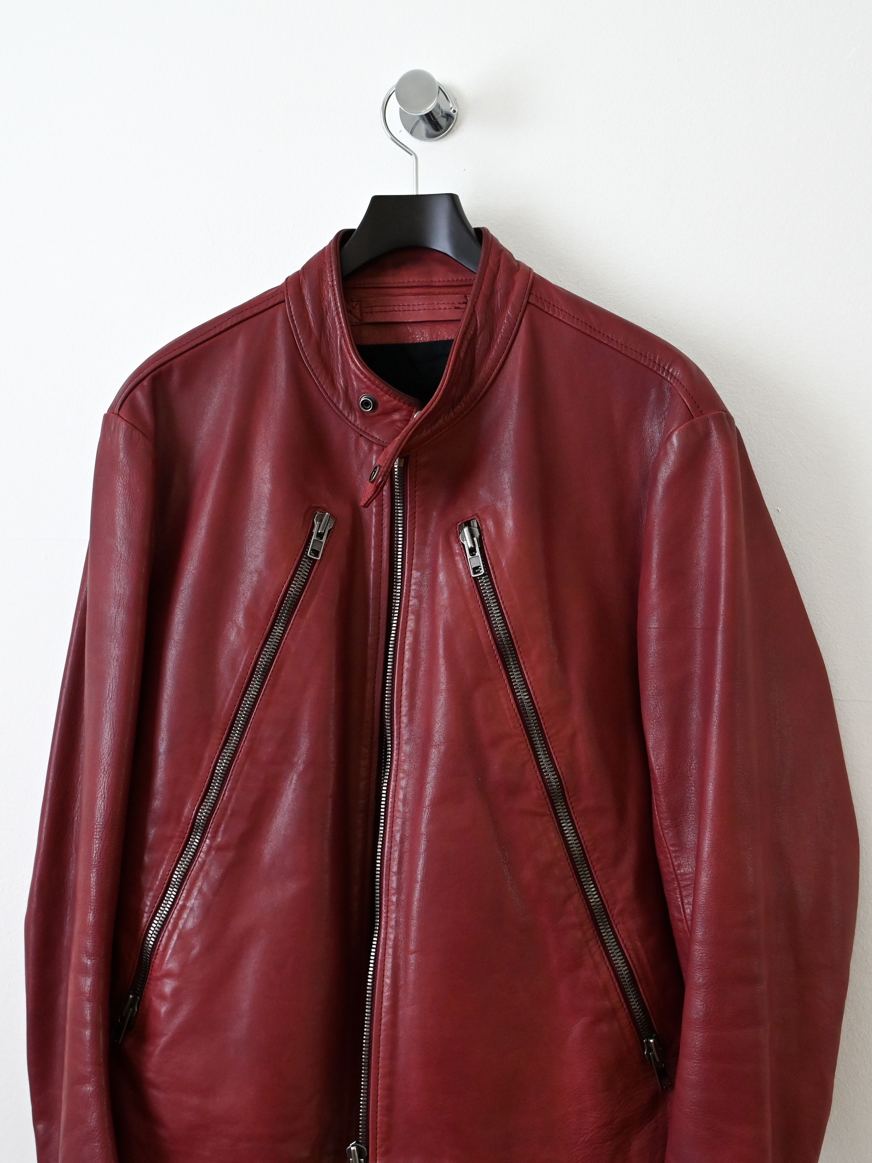 Maison Margiela 5 Zip Leather Moto Jacket Grailed