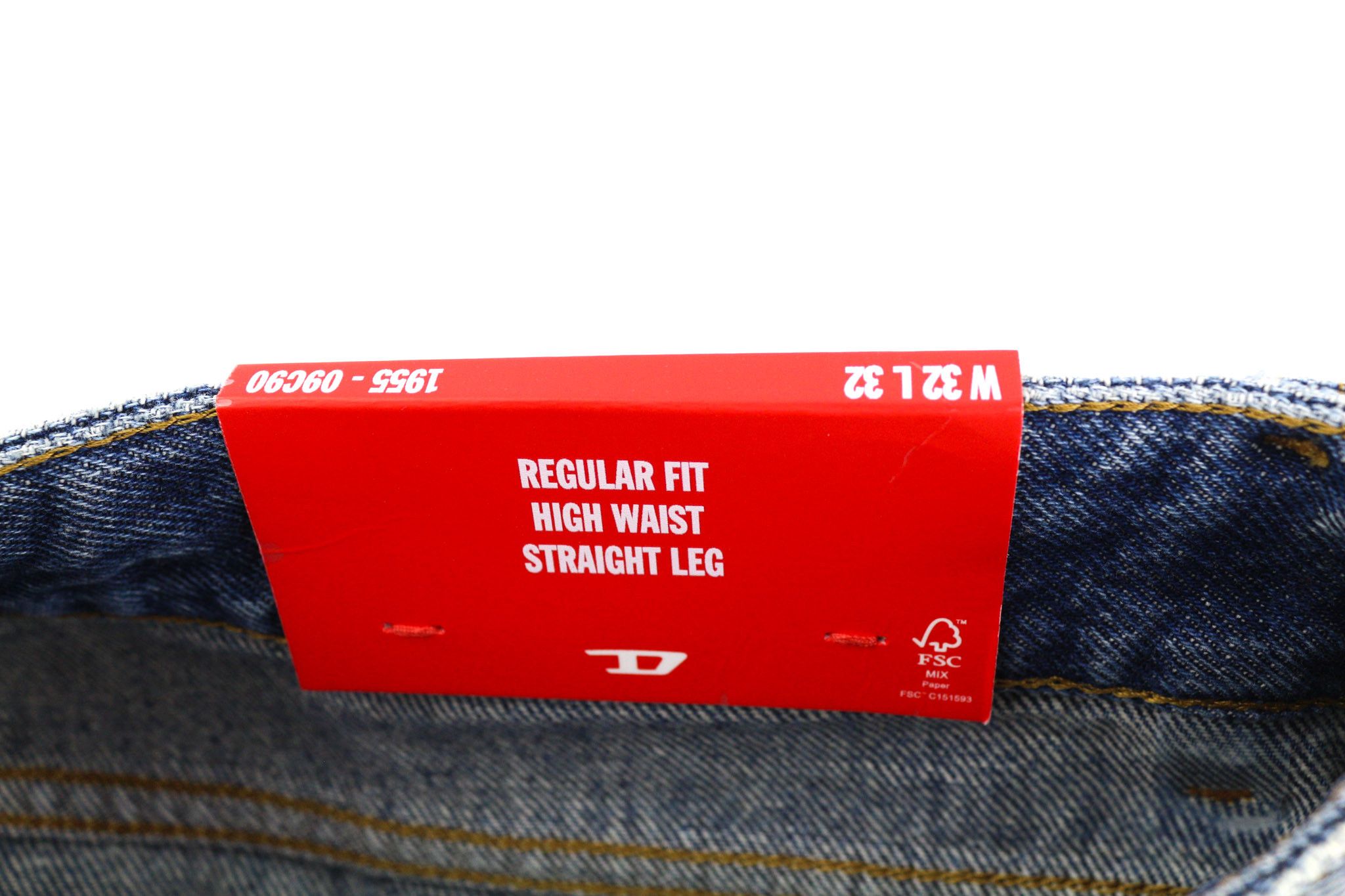 Diesel 1955 09C90 W32/L32 High Waist Distress 40393 Size US 32 / EU 48 - 7 Thumbnail
