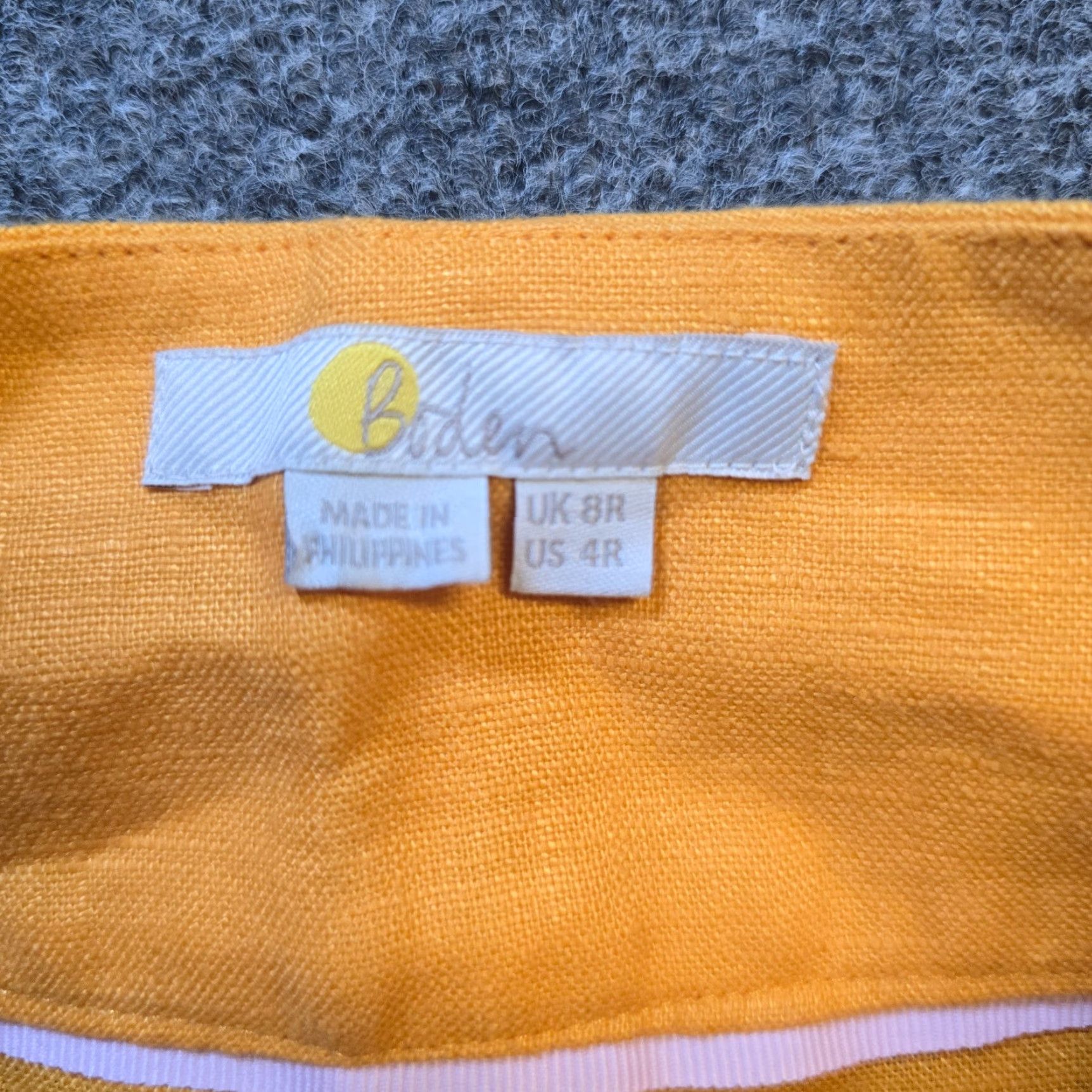 Boden Boden Pants Womens Size 4 Orange Linen Tapered Cuffed Pleated Casual Pants Womens Size 4 Orange Linen Tapered Cuffed Pleated Casual Size 27" / US 4 / IT 40 - 5 Thumbnail