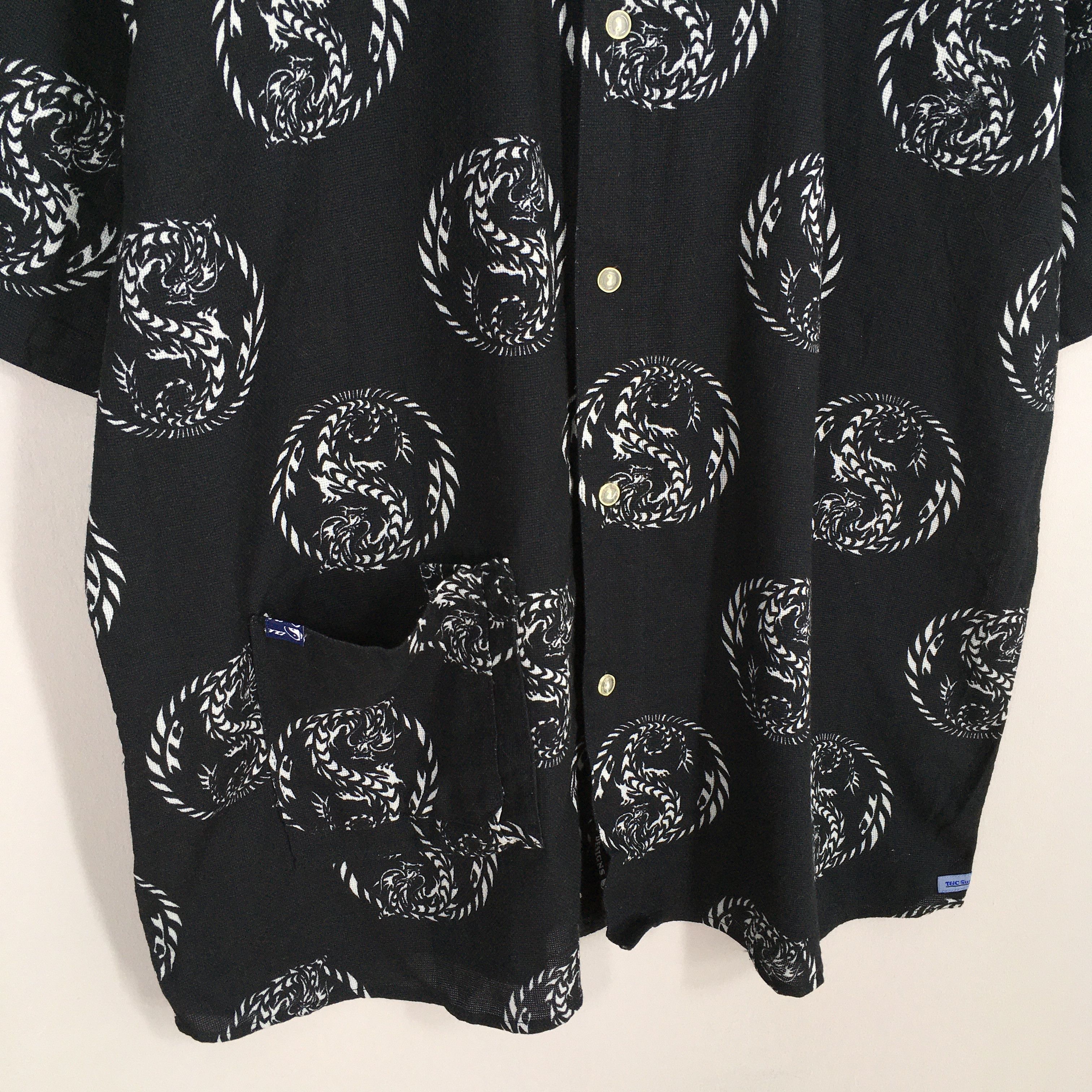 Other Vintage T&C Surf Design Hawaiian Dragon Cotton Shirt Large Size US L / EU 52-54 / 3 - 4 Thumbnail