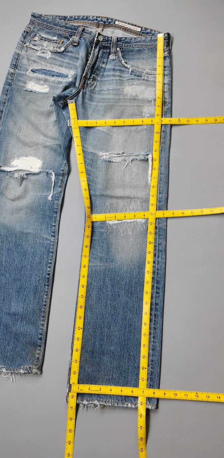 AG Adriano Goldschmied AG Adriano Goldschmied Distressed Jeans Size US 32 / EU 48 - 16 Thumbnail