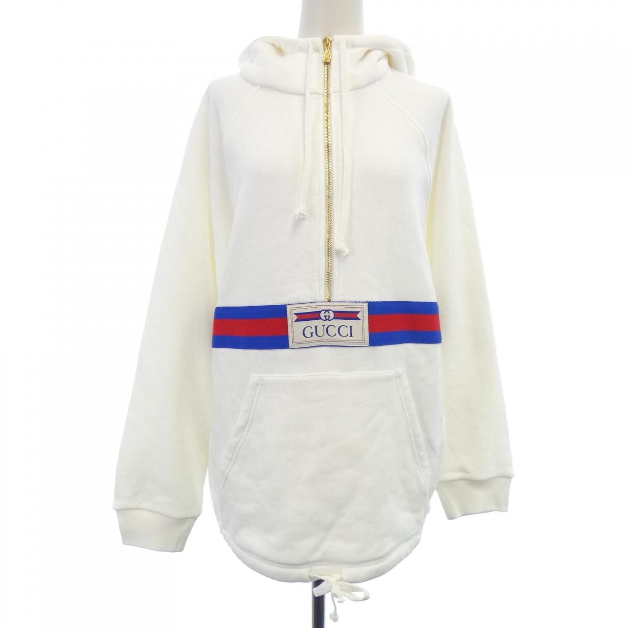 Gucci Gucci Gucci Sweatshirt With Web And GUCCI Label Cotton Sweatshirt Textile Sweatshirts & Hoodies 644656XJC3W DUTY FREE for USA Size ONE SIZE - 1 Thumbnail