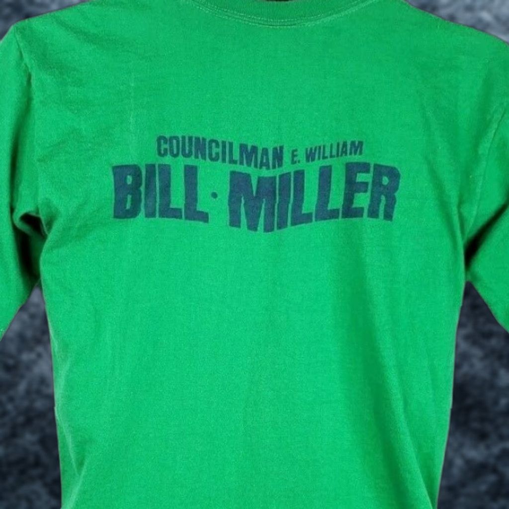 Velva Sheen VINTAGE Velva Sheen Elect Bill Miller T Shirt Mens Size S Green 80s Made In USA Politic Size US S / EU 44-46 / 1 - 1 Thumbnail