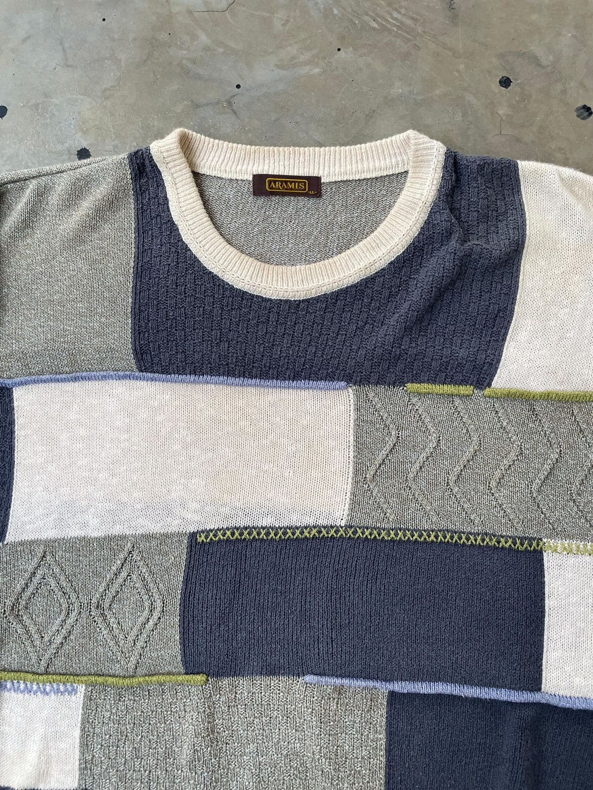 Japanese Brand Vintage Aramis Knit Sweater Crewneck Jakcet Size US L / EU 52-54 / 3 - 3 Thumbnail