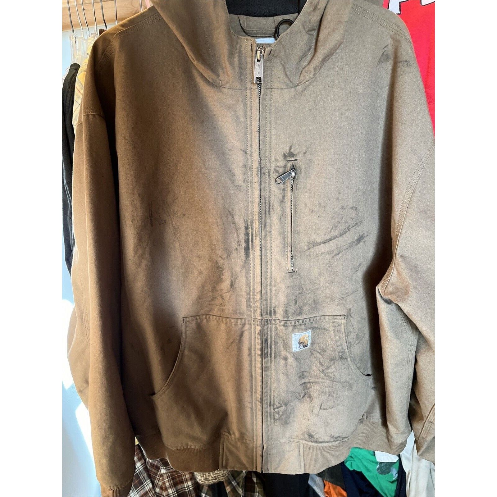 Carhartt Carhartt Men’s XXL Tan Brown Jacket Quick Duck Canvas Work Size US XXL / EU 58 / 5 - 13 Thumbnail