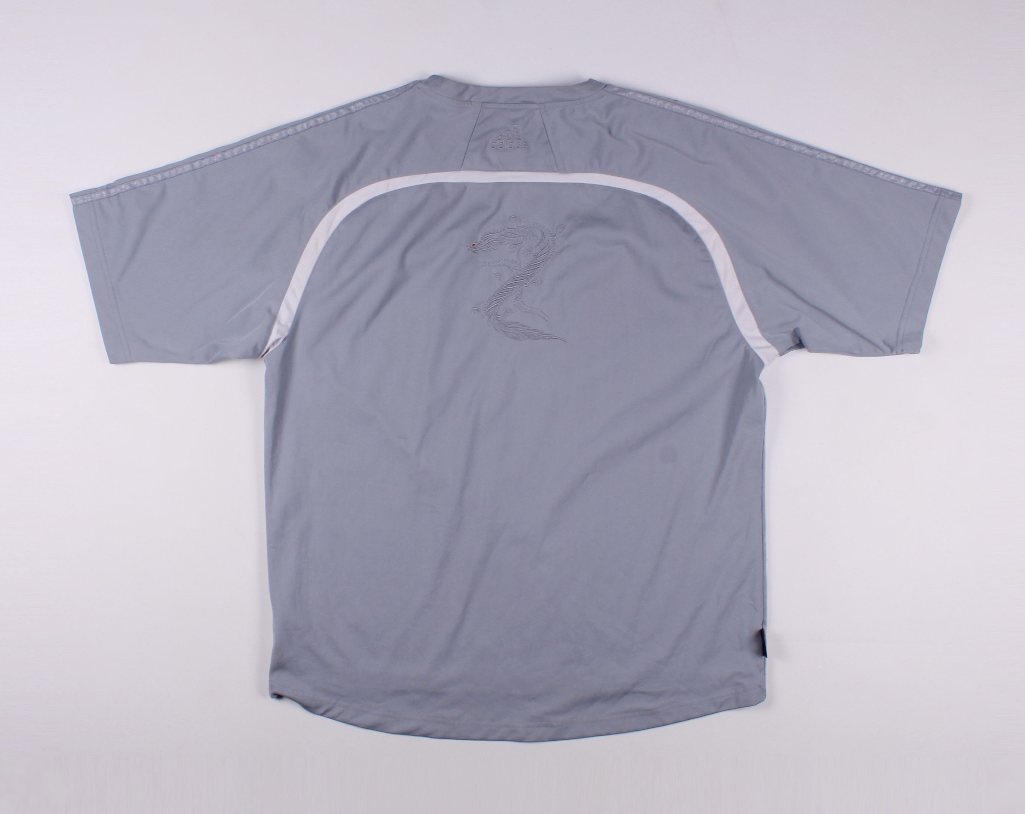 Adidas Vintage 00's Adidas Dragon Embroidered Jersey T-shirt Size US L / EU 52-54 / 3 - 9 Thumbnail