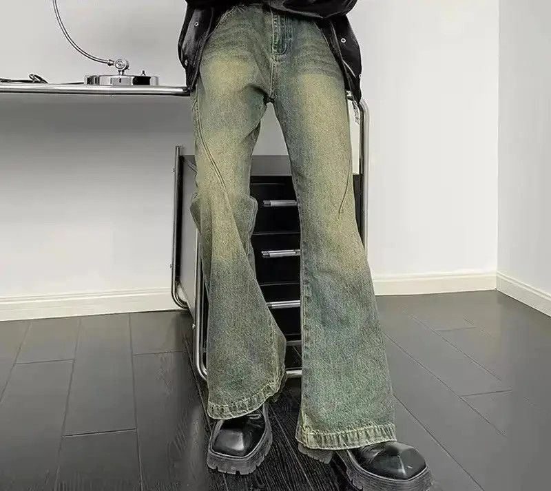 Japanese Brand American Style Worn Out Gradient Color Light Flare Pants Size US 30 / EU 46 - 1 Thumbnail