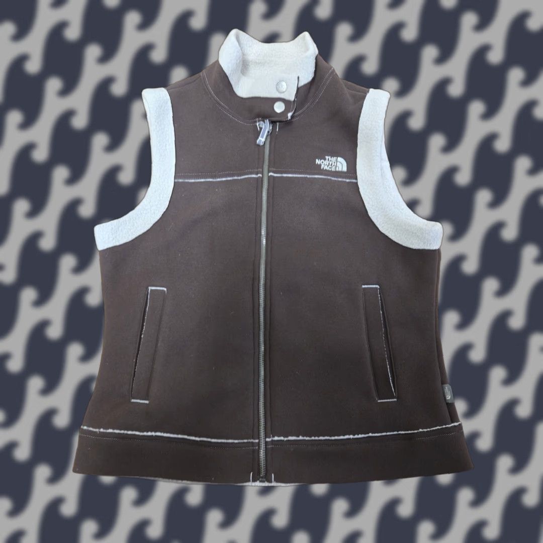 The North Face VINTAGE North Face Vest Women Western Brown Fleece Full Zip Small PS Petite Size Y2K Size S / US 4 / IT 40 - 1 Thumbnail