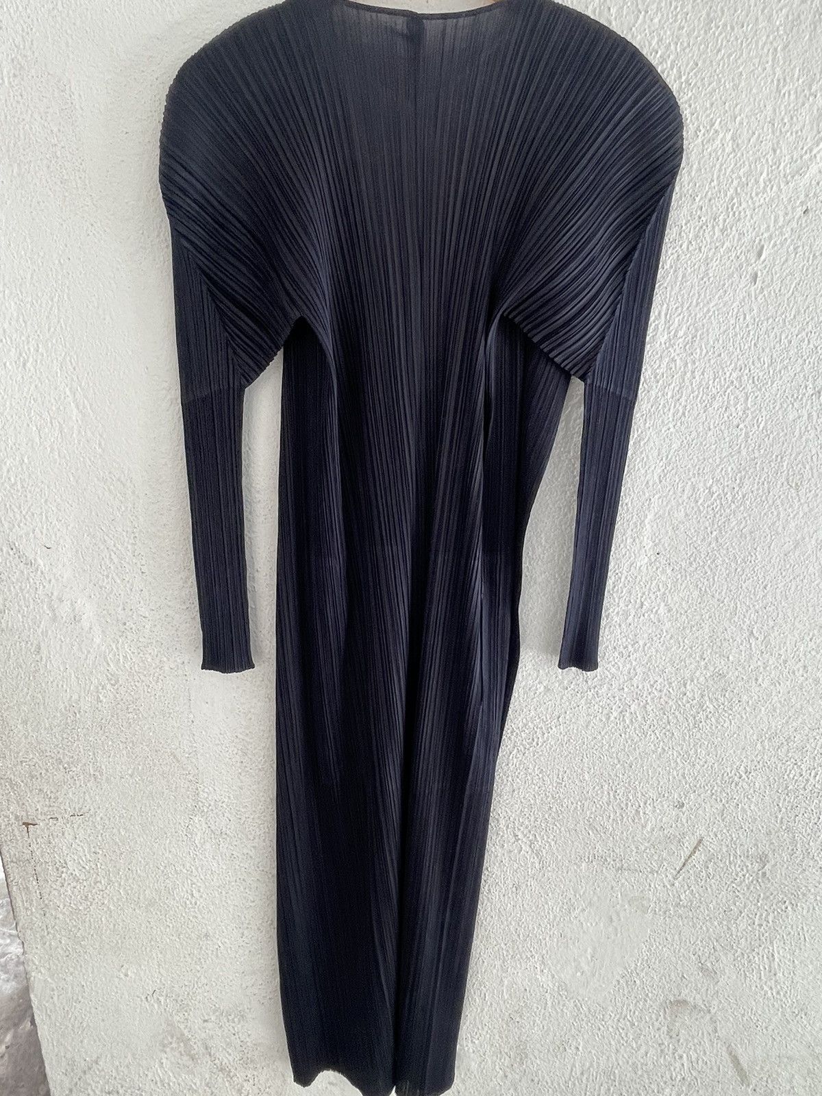 Issey Miyake × Pleats Please Issey Miyake Issey Miyake Pleats Please Cardigan Navy 2 Pockets Size ONE SIZE - 6 Thumbnail