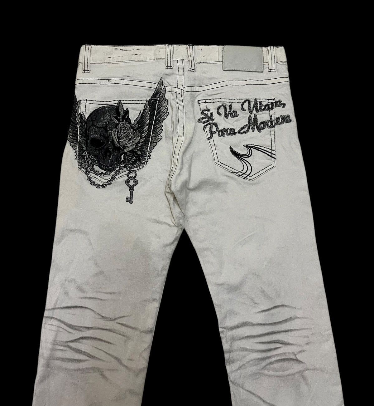Japanese Brand Japanese Brand Cloud 72 Embroidery Bones Pants Size US 34 / EU 50 - 3 Thumbnail