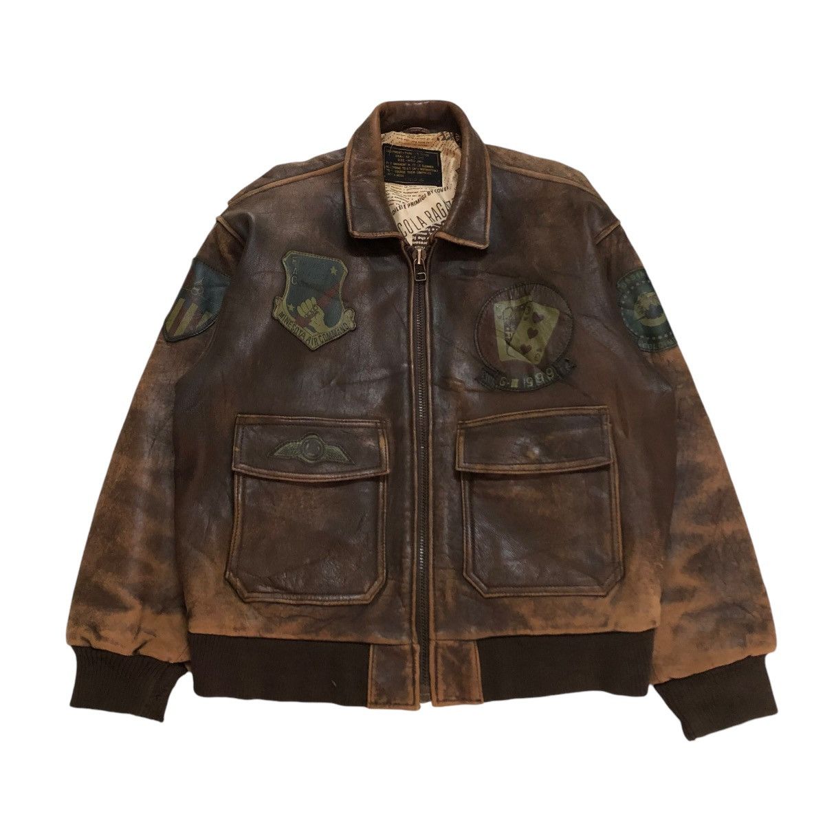 Vintage 🔥VINTAGE LEATHER JACKET AIR FORCE MILITARY BUZZ RICKSONS Size US M / EU 48-50 / 2 - 1 Thumbnail