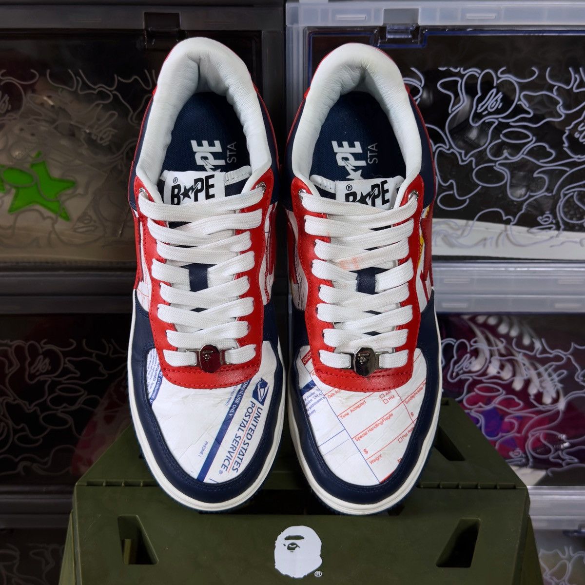 Bape A Bathing Ape Bapesta USPS 2022 Size US 8.5 / EU 41-42 - 6 Thumbnail