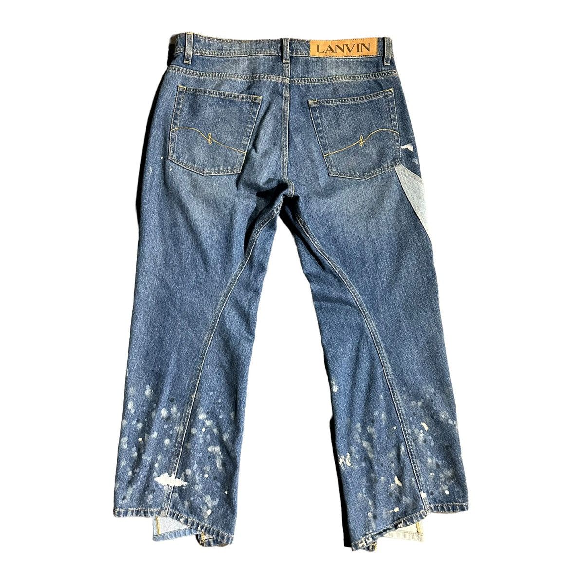 Gallery Dept. × Lanvin Twist paneled paint splatter denim Size US 32 / EU 48 - 2 Thumbnail
