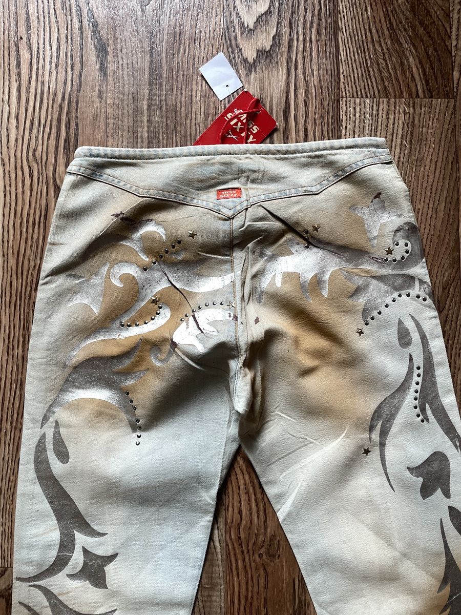 Miss Sixty Vintage Miss Sixty Jeans Flared Distressed 00s Low Rice Size 25" / US 0 / IT 36 - 9 Thumbnail