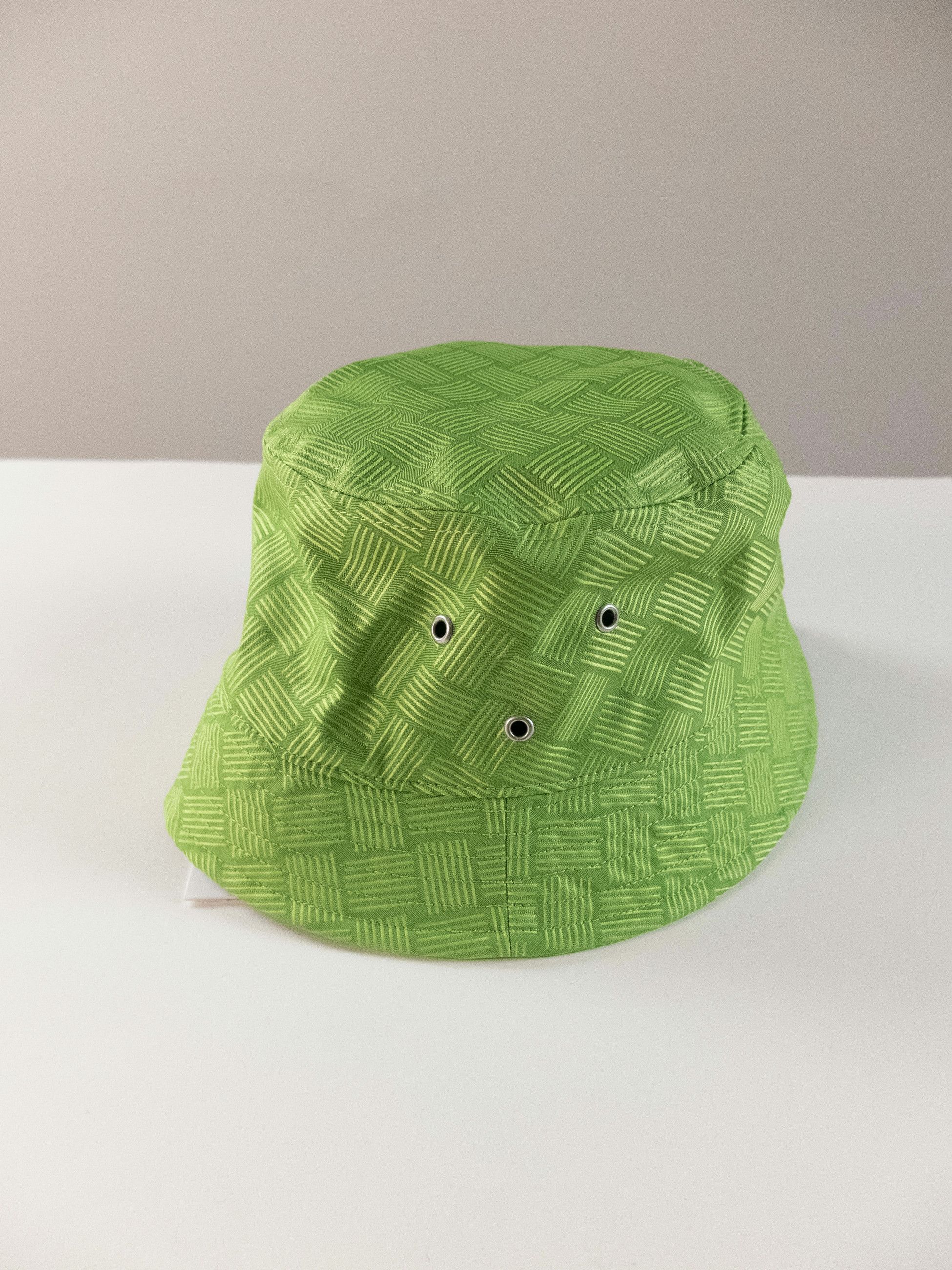 Bottega Veneta BOTTEGA VENETA intrecciato pattern green bucket hat Medium q Size ONE SIZE - 5 Thumbnail