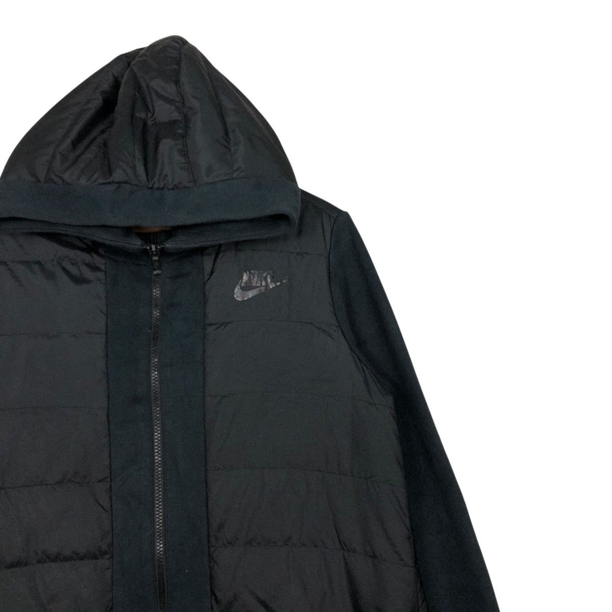 Nike 📌Rich Black Running Quilted Puffer Jacket Nike Hoodie Size US L / EU 52-54 / 3 - 7 Thumbnail