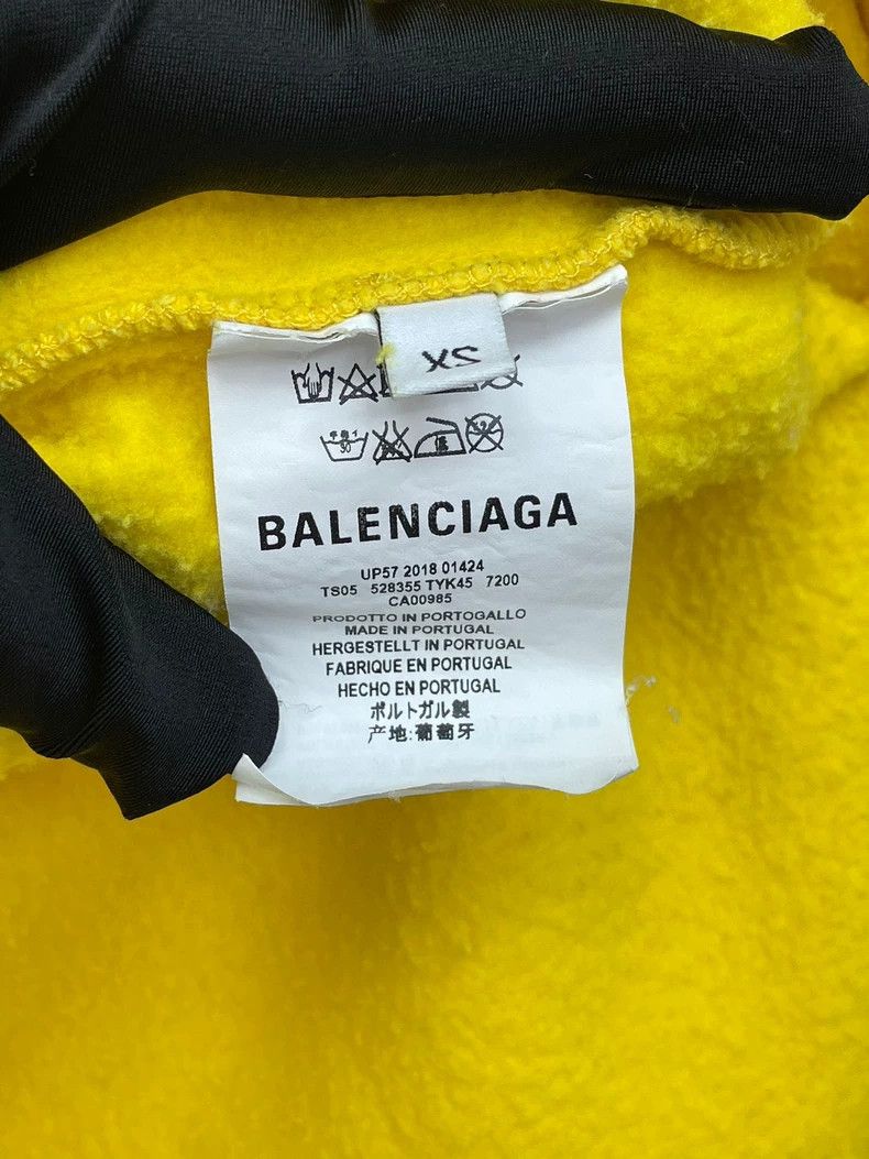 Balenciaga Balenciaga Yellow hooded sweatshirt Size US XS / EU 42 / 0 - 7 Thumbnail