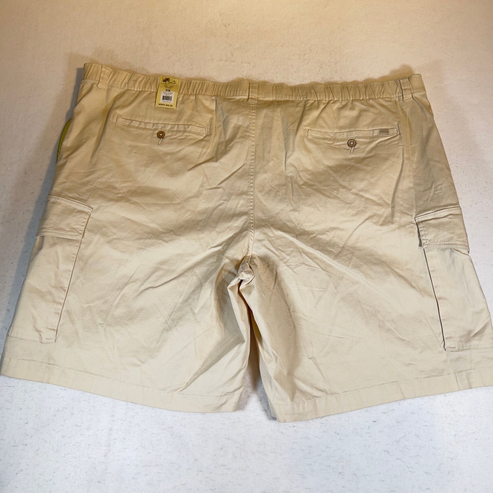 Other Joe Marlin Cargo Shorts Mens 3X Stone Color Pockets NEW!! Size US 44 / EU 60 - 3 Thumbnail