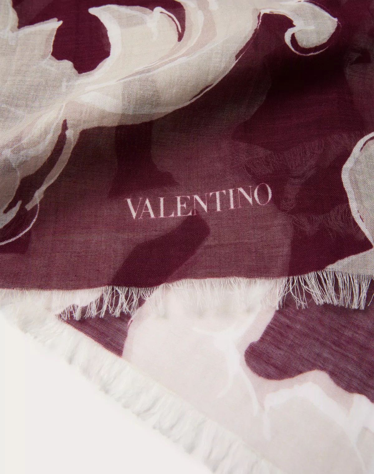 Valentino oc11z0725 Size:OS/ Gryphon Shawl In Cotton in Brown/White Size ONE SIZE - 2 Thumbnail