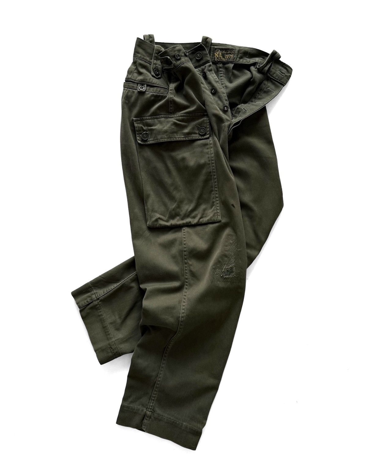 Vintage VINTAGE 70s DUTCH ARMY MILITARY CARGO PANTS Size US 28 / EU 44 - 9 Thumbnail