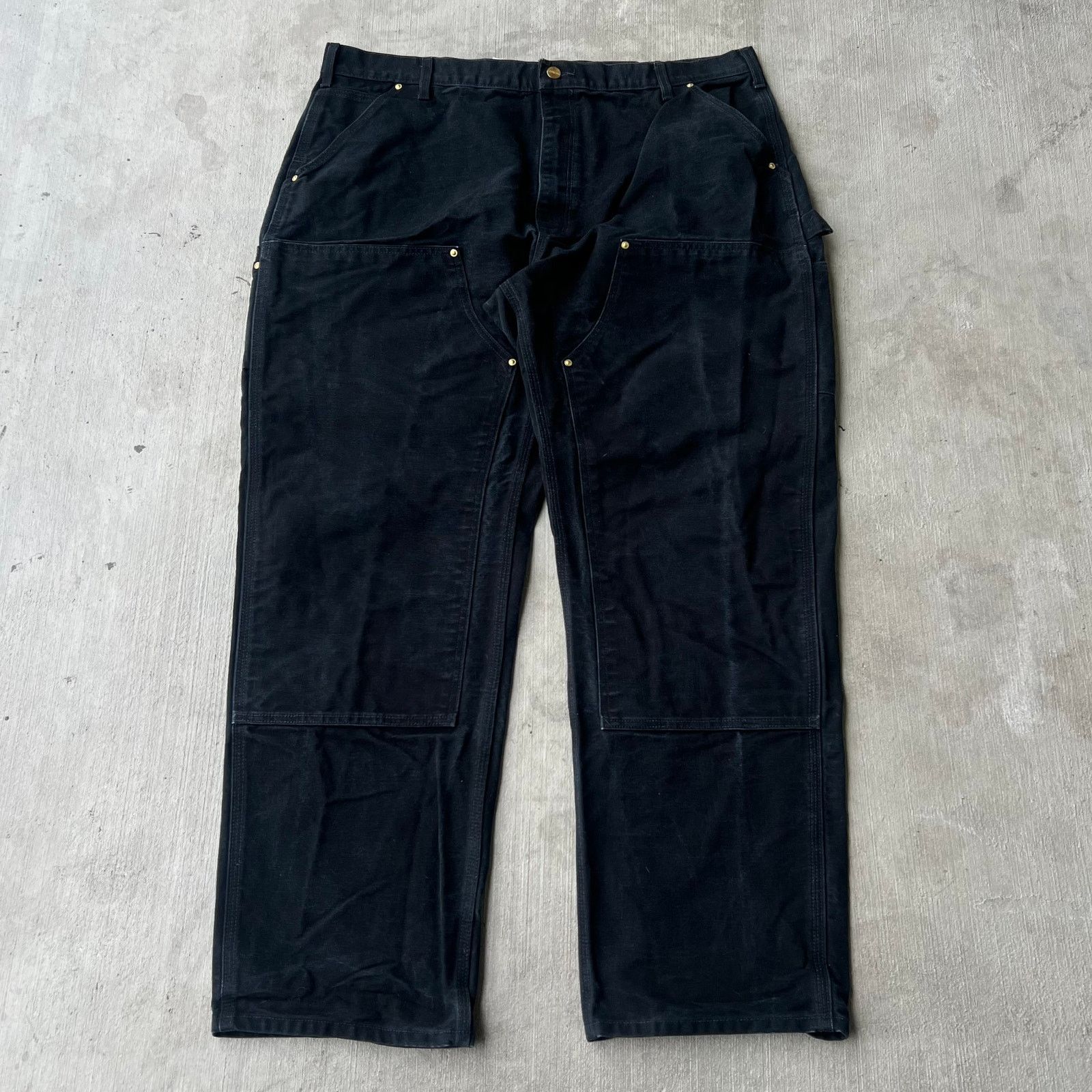 Vintage Y2K Carhartt black double knee work carpenter pants