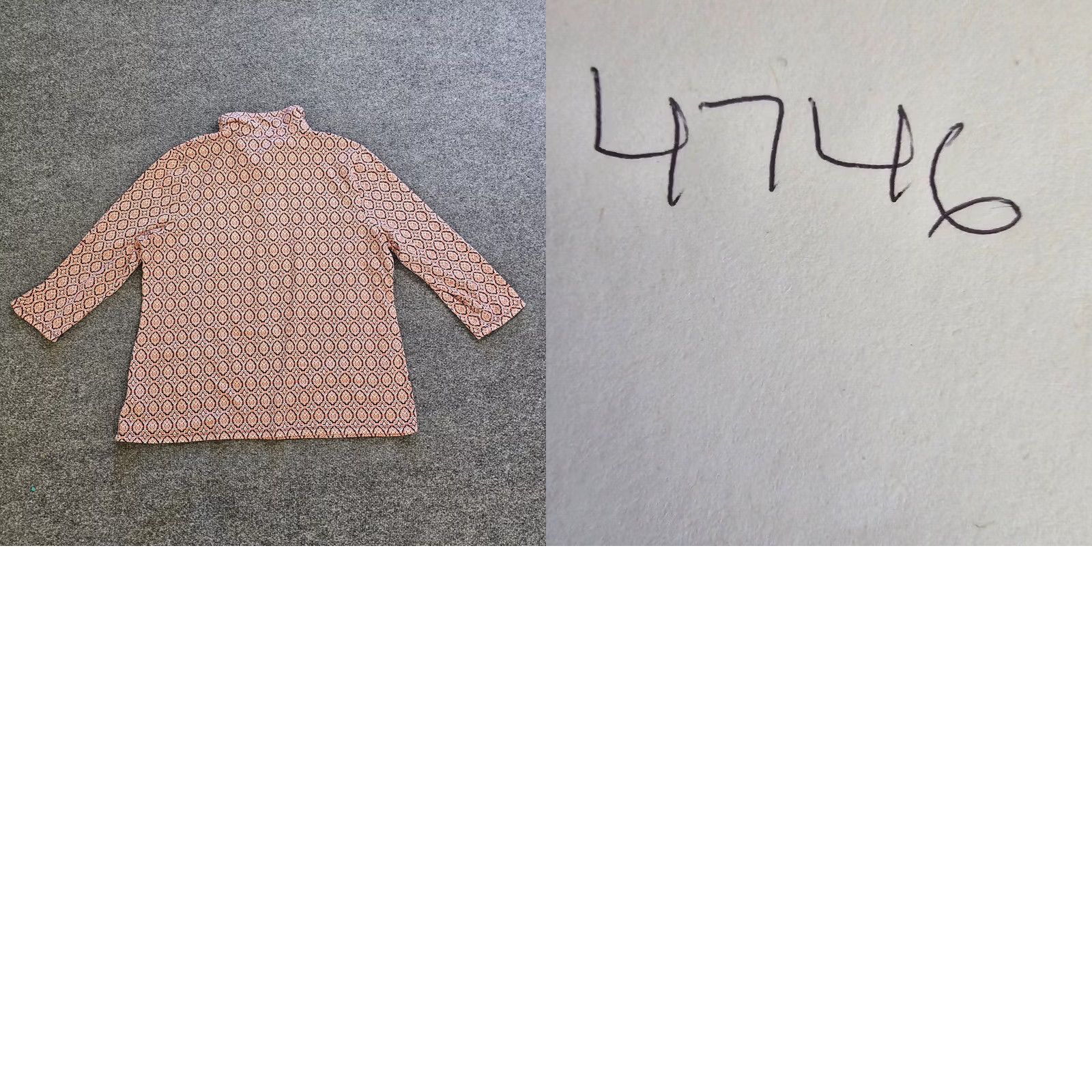Talbots Talbots Top Shirt Womens XL Orange Stretch 3/4 Sleeve Career Casual Blouse Size XL / US 12-14 / IT 48-50 - 8 Thumbnail