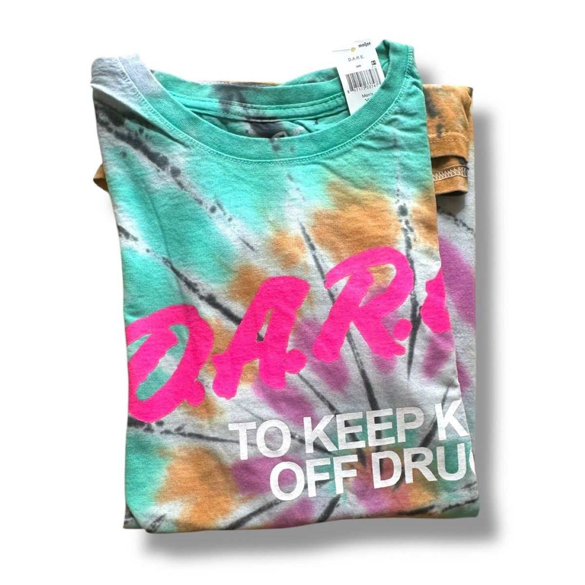 D.A.R.E DARE Shirt Mens Medium Tie Dye Black Faded Keep Kids Off Dru Size US M / EU 48-50 / 2 - 4 Thumbnail