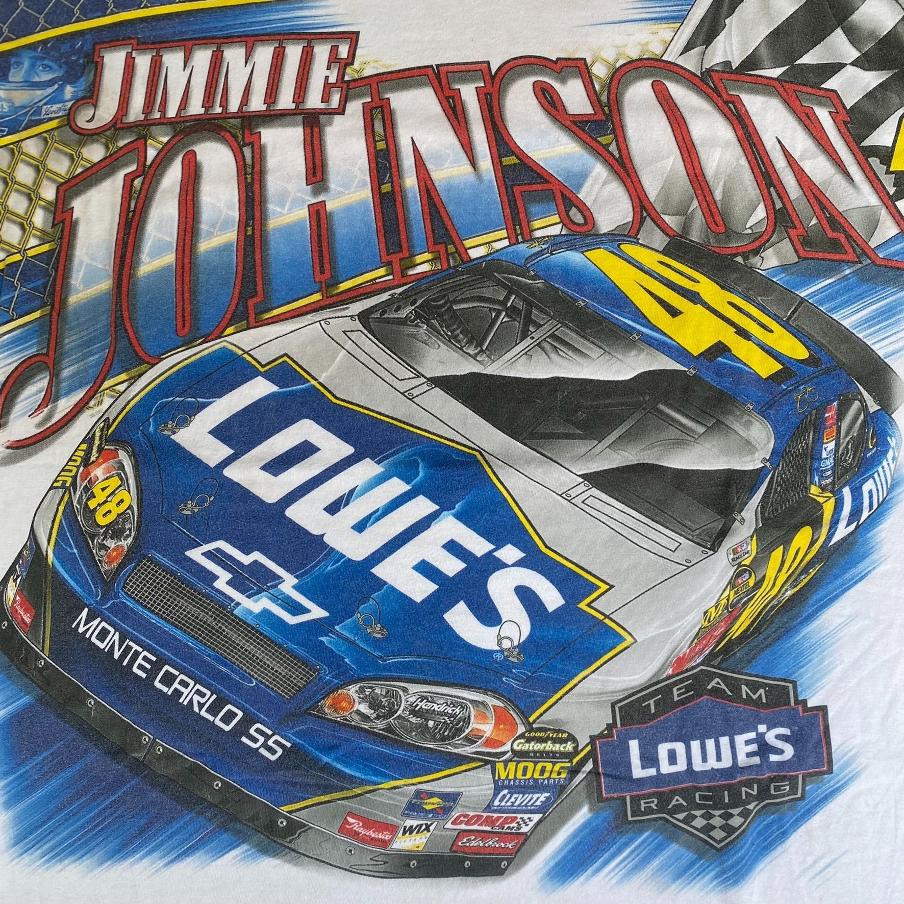 NASCAR Vintage 90s NASCAR AOP Shirt Lowe's Racing Automotive Tee Size US XXL / EU 58 / 5 - 3 Thumbnail