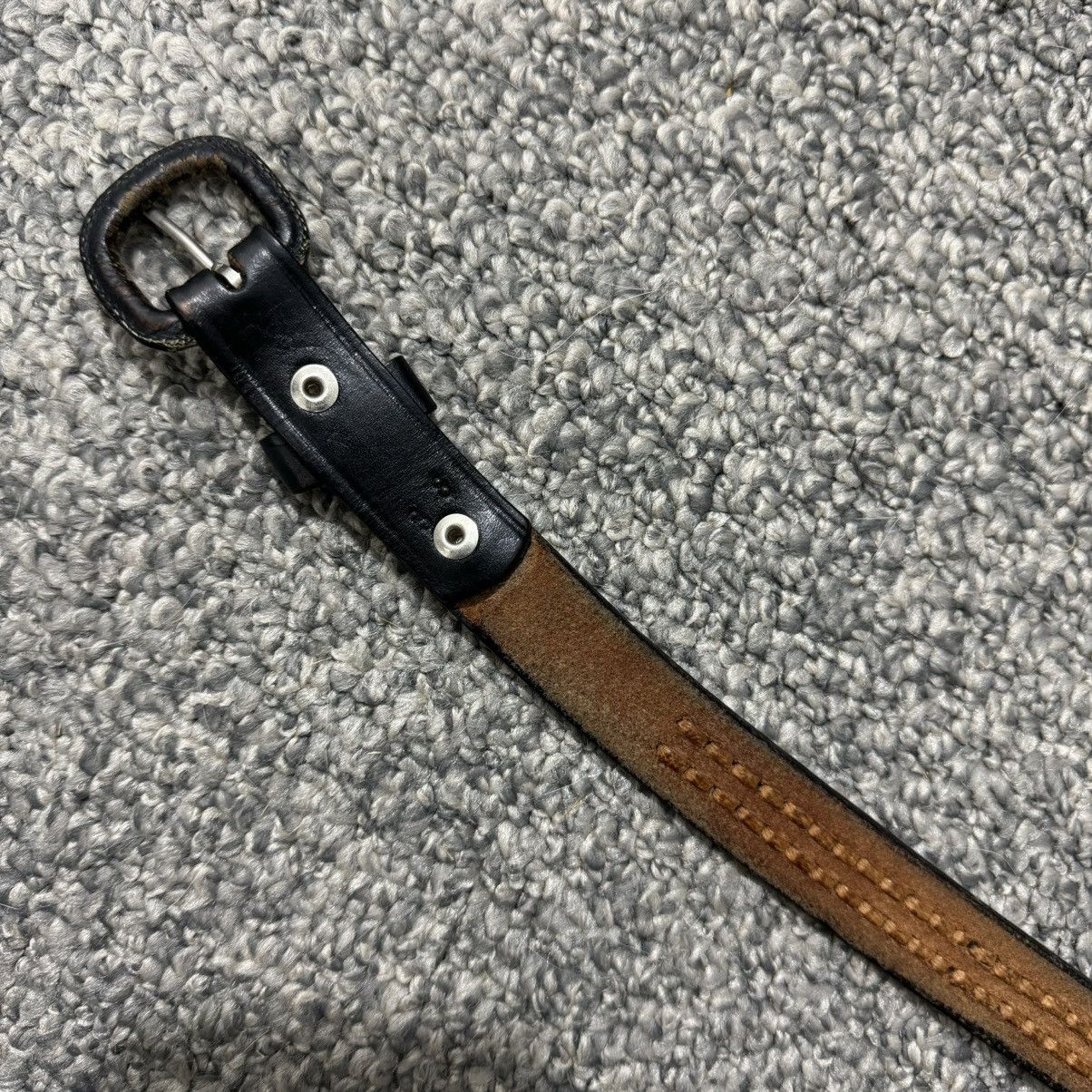 Vintage Vintage Unisex Black Leather Western Whipstitch Skinny Belt Size ONE SIZE - 5 Thumbnail