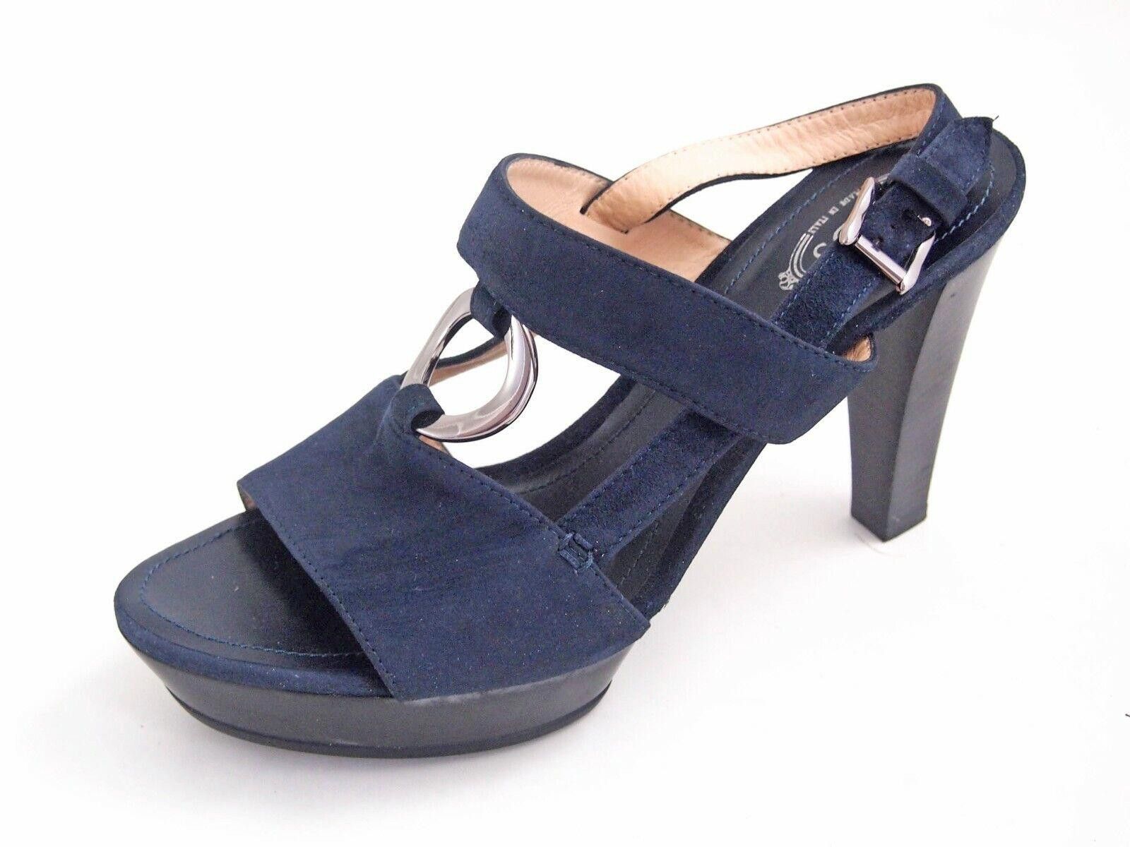 Tod's Tod's Heels Sandals Blue Suede Womens EU 38.5 US 8.5 $720 Size US 8.5 / IT 38.5 - 1 Thumbnail