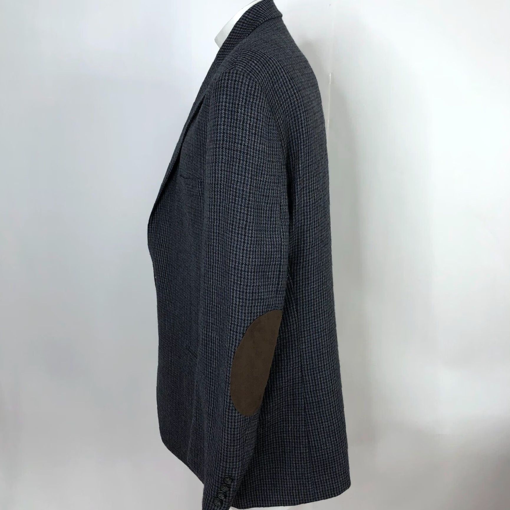 Chaps Chaps 46L Houndstooth 100% Wool Two Button Suit Sport Coat Jacket Shirt not included Size 46R - 2 Thumbnail