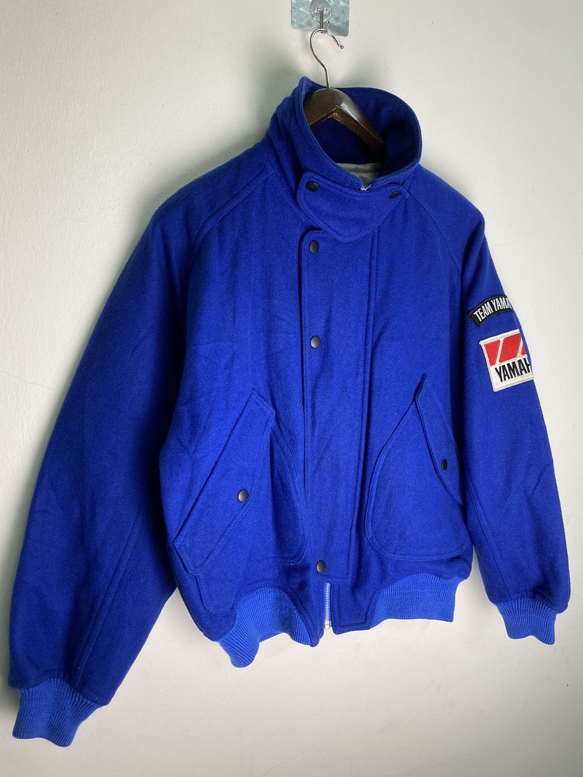 Yamaha Rare Vintage 90s Team Yamaha Wool Riding Jacket Size US L / EU 52-54 / 3 - 4 Thumbnail
