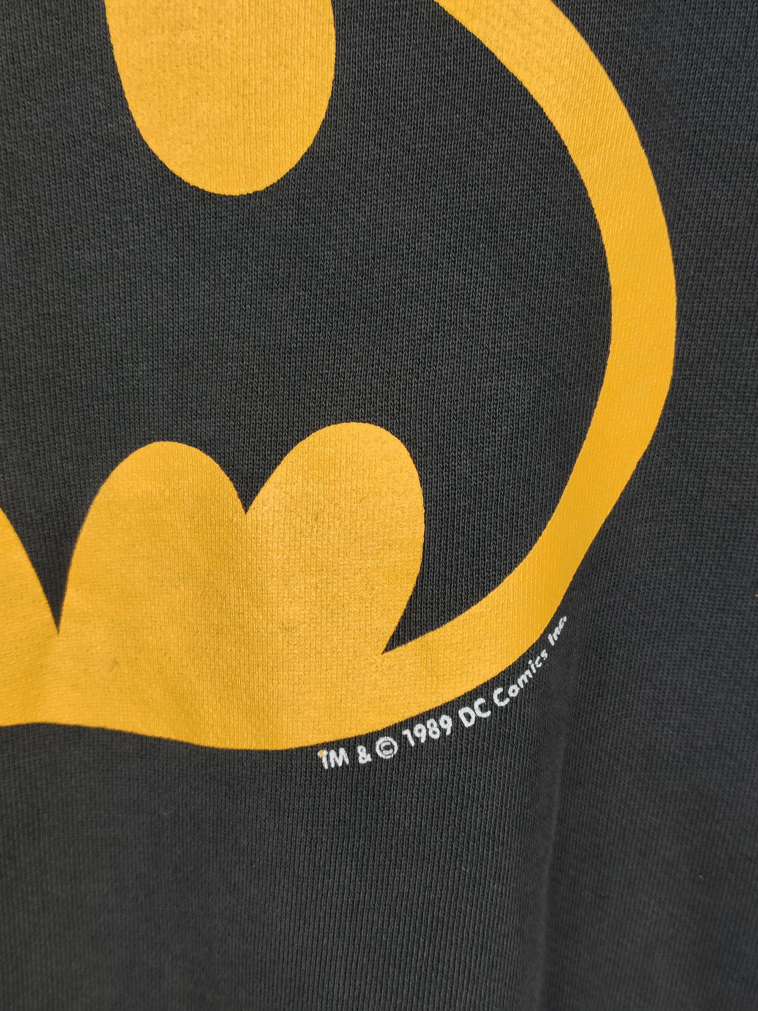 DC Comics × Vintage Vintage Distressed late 80s Batman Logo Sweatshirt Size US M / EU 48-50 / 2 - 3 Thumbnail