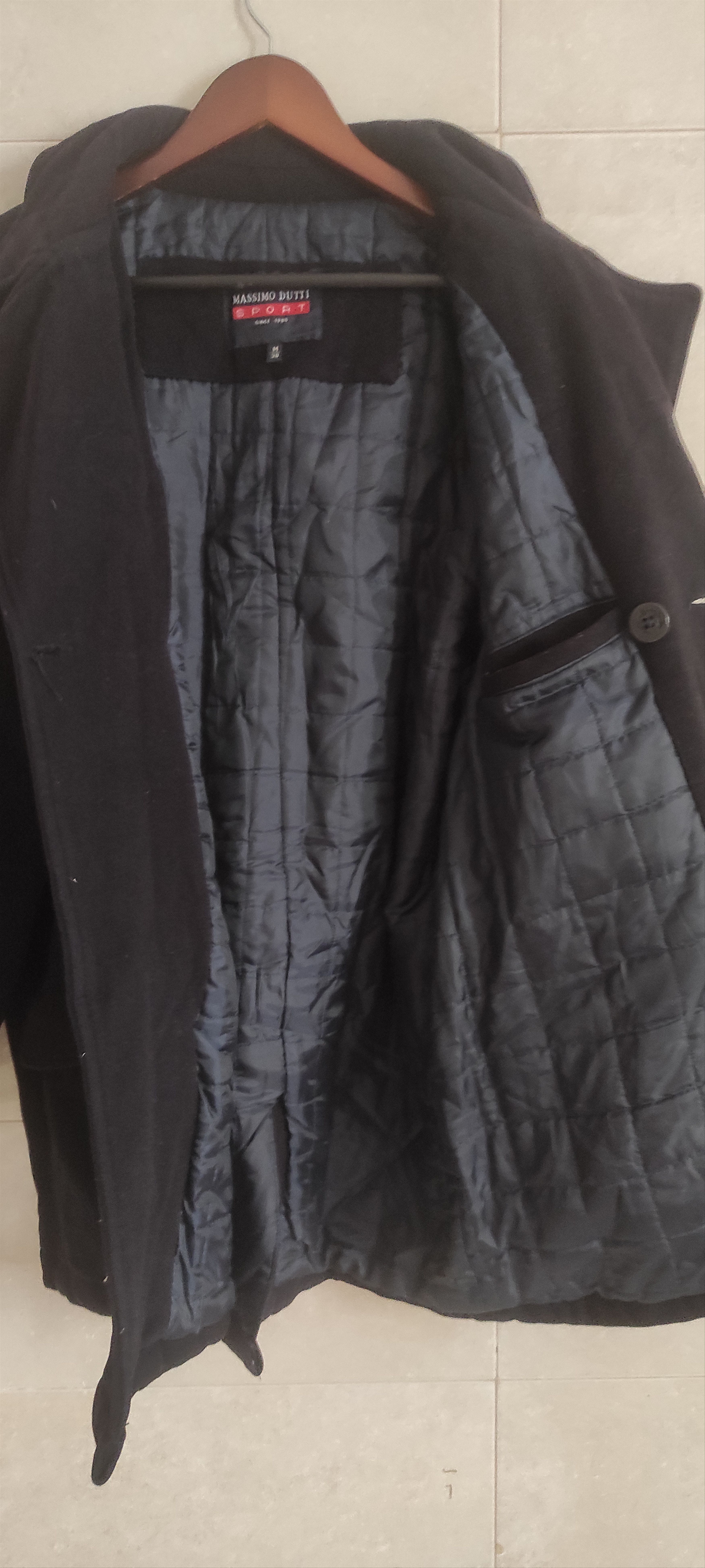 Massimo Dutti Massimo Dutti Sport Wool Double Breasted Blue Navy Peacoat Size US XL / EU 56 / 4 - 19 Thumbnail