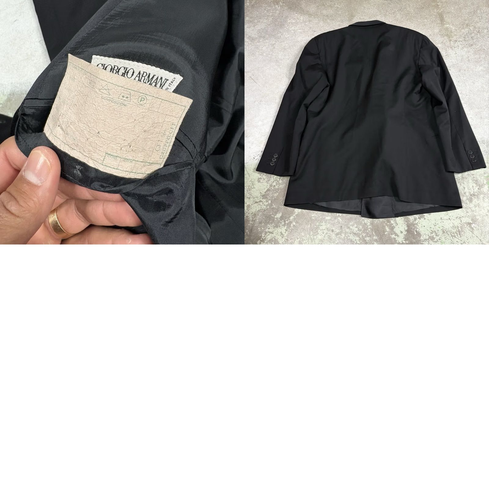 Giorgio Armani VINTAGE Giorgio Armani Tuxedo Jacket Mens 42R Black 