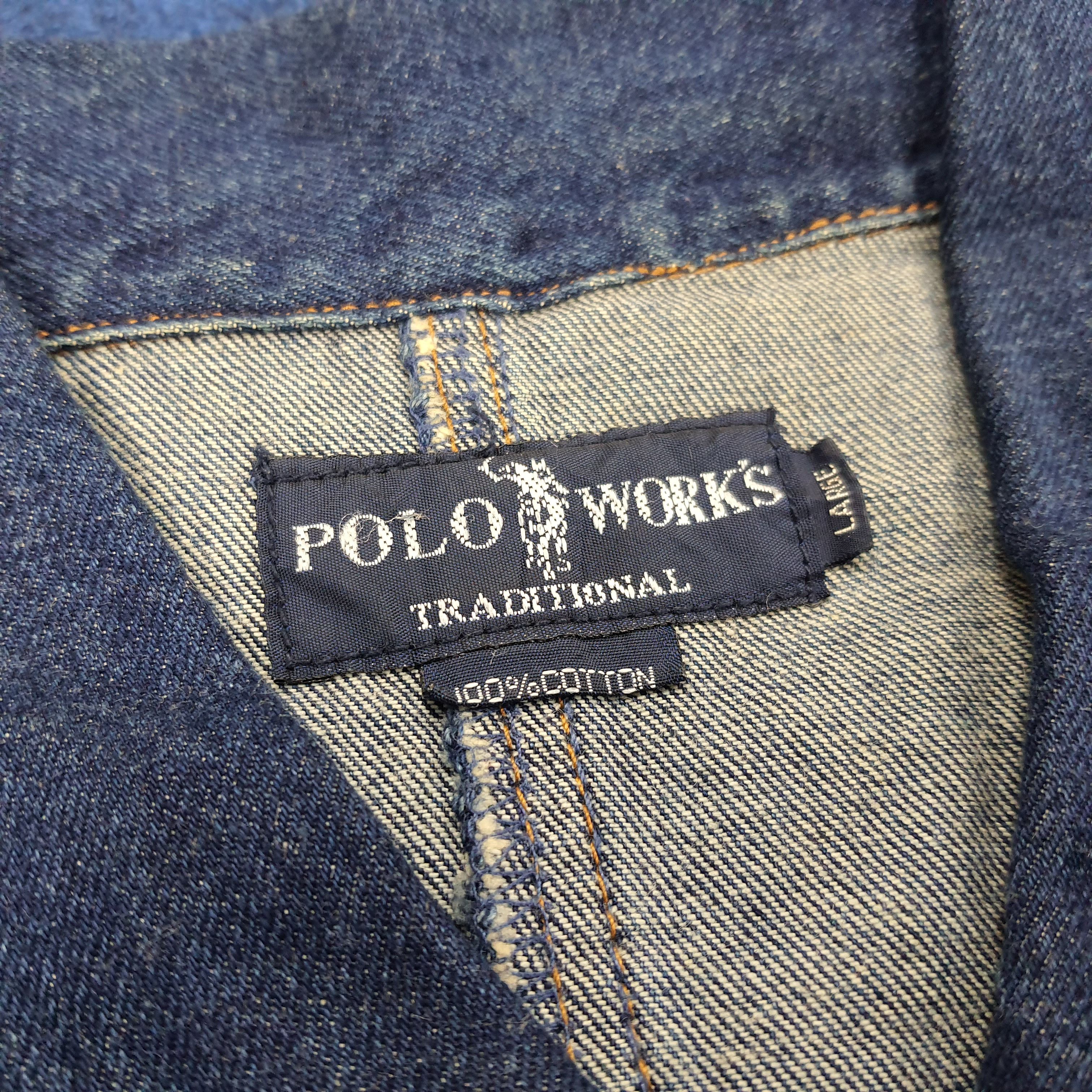 Vintage Vintage Polo Works Denim Jacket Size US L / EU 52-54 / 3 - 4 Thumbnail