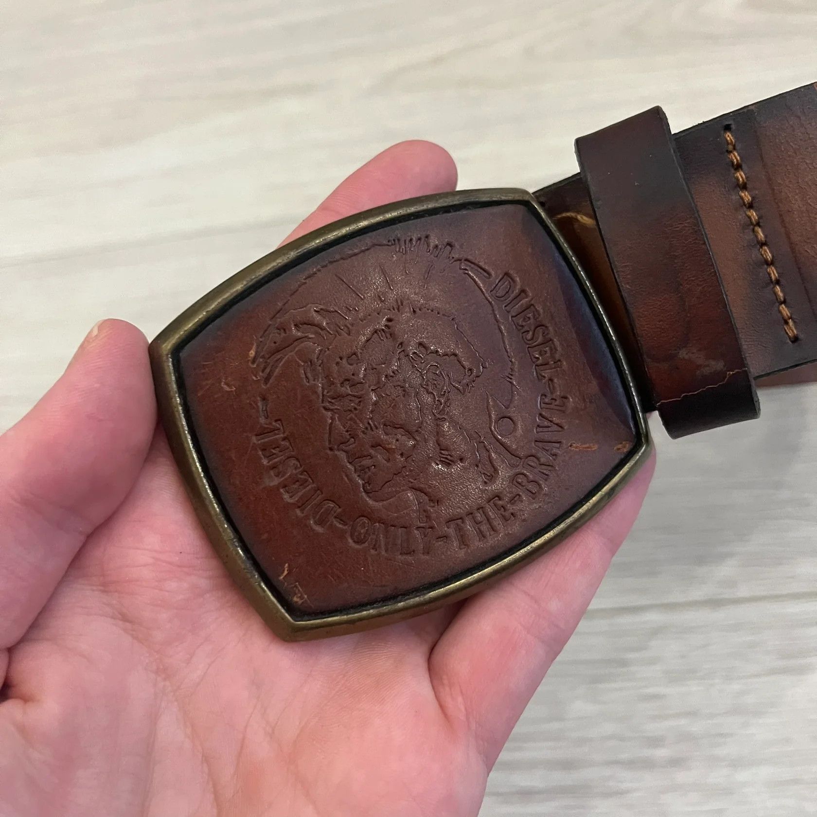 Diesel Diesel 'Only The Brave' Leather Belt Size ONE SIZE - 2 Thumbnail