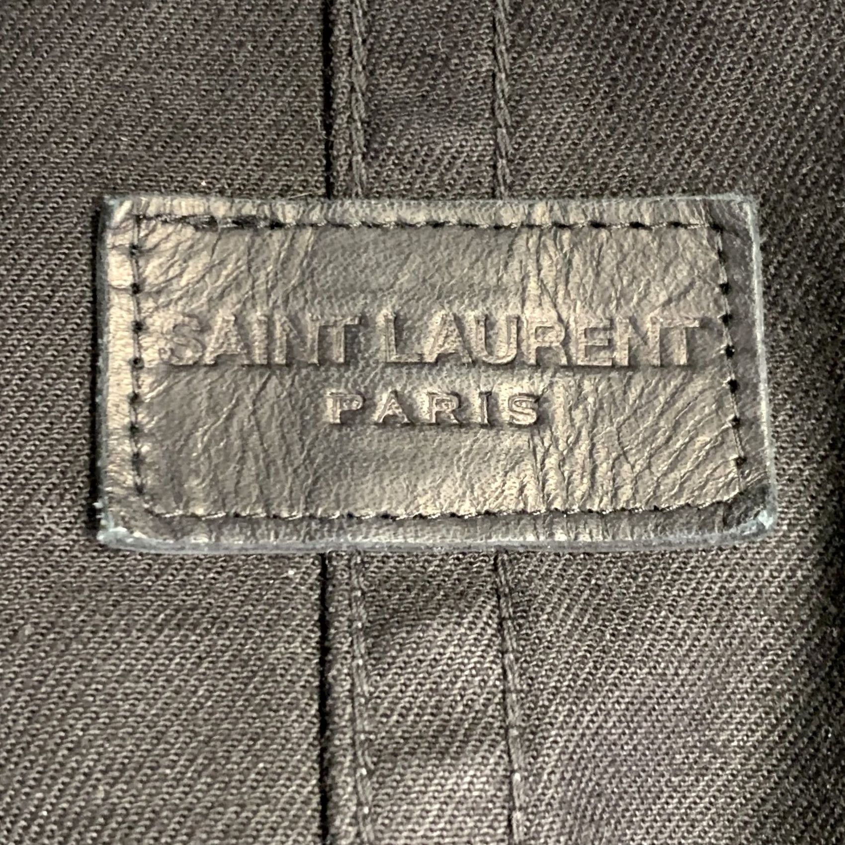Yves Saint Laurent Saint Laurent Size 40 Black Studded Cotton Coat Size US XXS / EU 40 - 5 Thumbnail