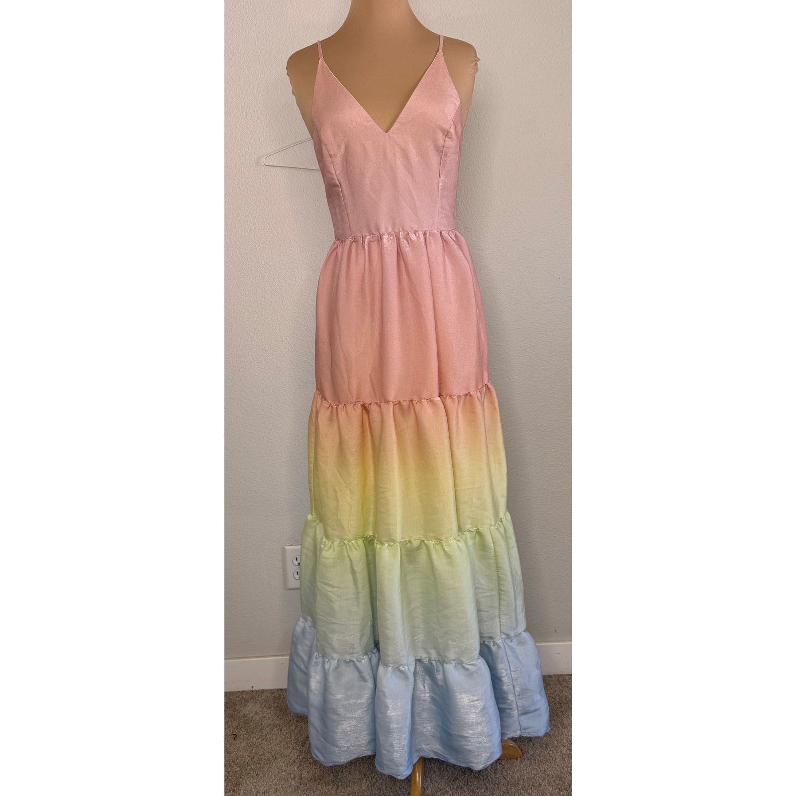 Other YUMI KIM Sullivan Tiered Maxi Dress Rainbow Ombré XS Size XS / US 0-2 / IT 36-38 - 3 Thumbnail