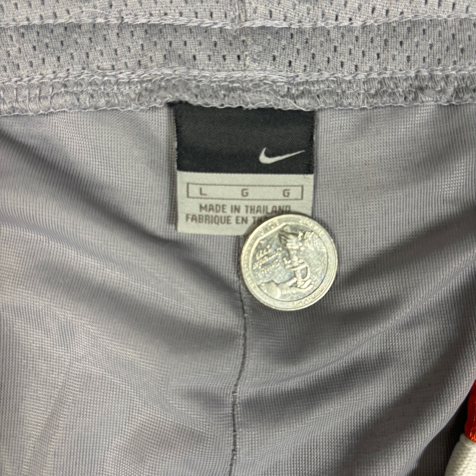 Nike vintage y2k 2000s Nike baggy wide leg gray and orange shorts Size US 38 / EU 54 - 4 Thumbnail