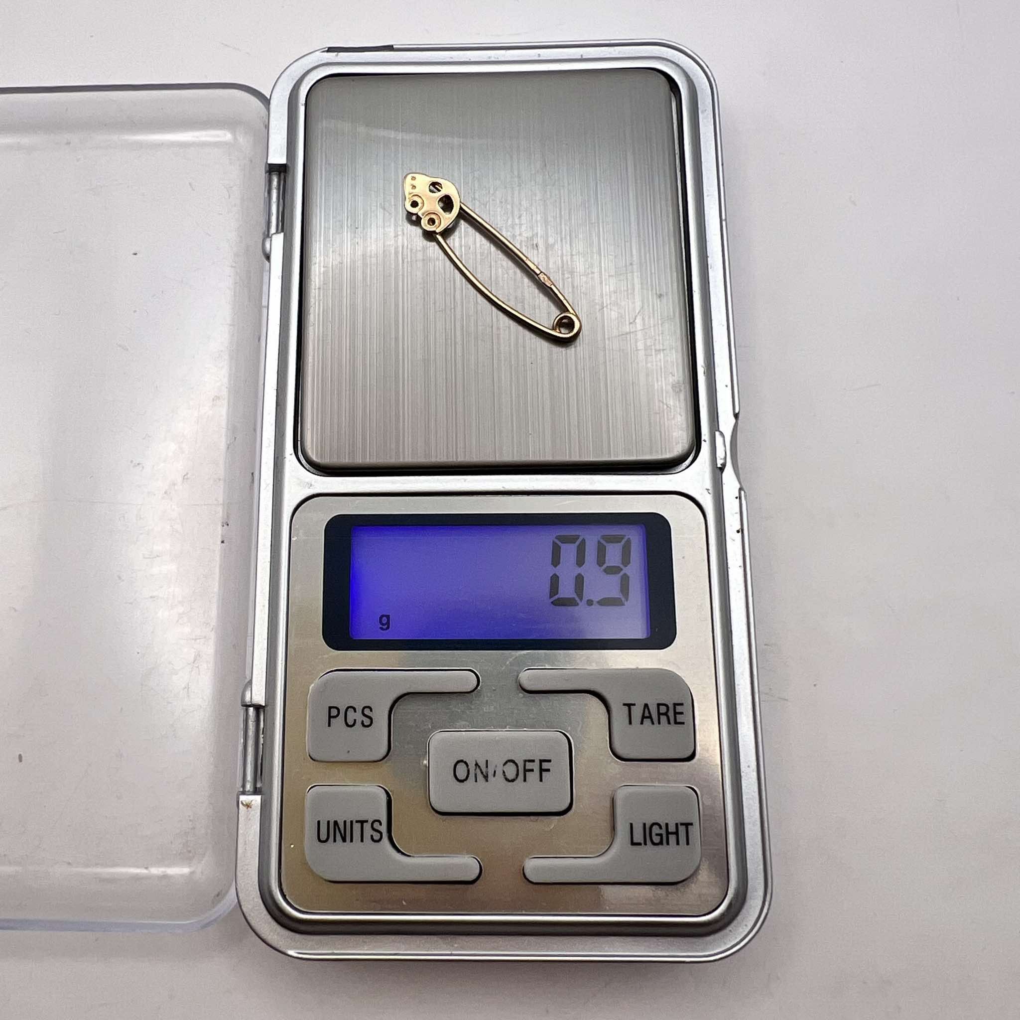 Jewelry Vintage Rose Gold 585 14K Safety Pin Brooch Needle 0.9 gr Size ONE SIZE - 3 Thumbnail