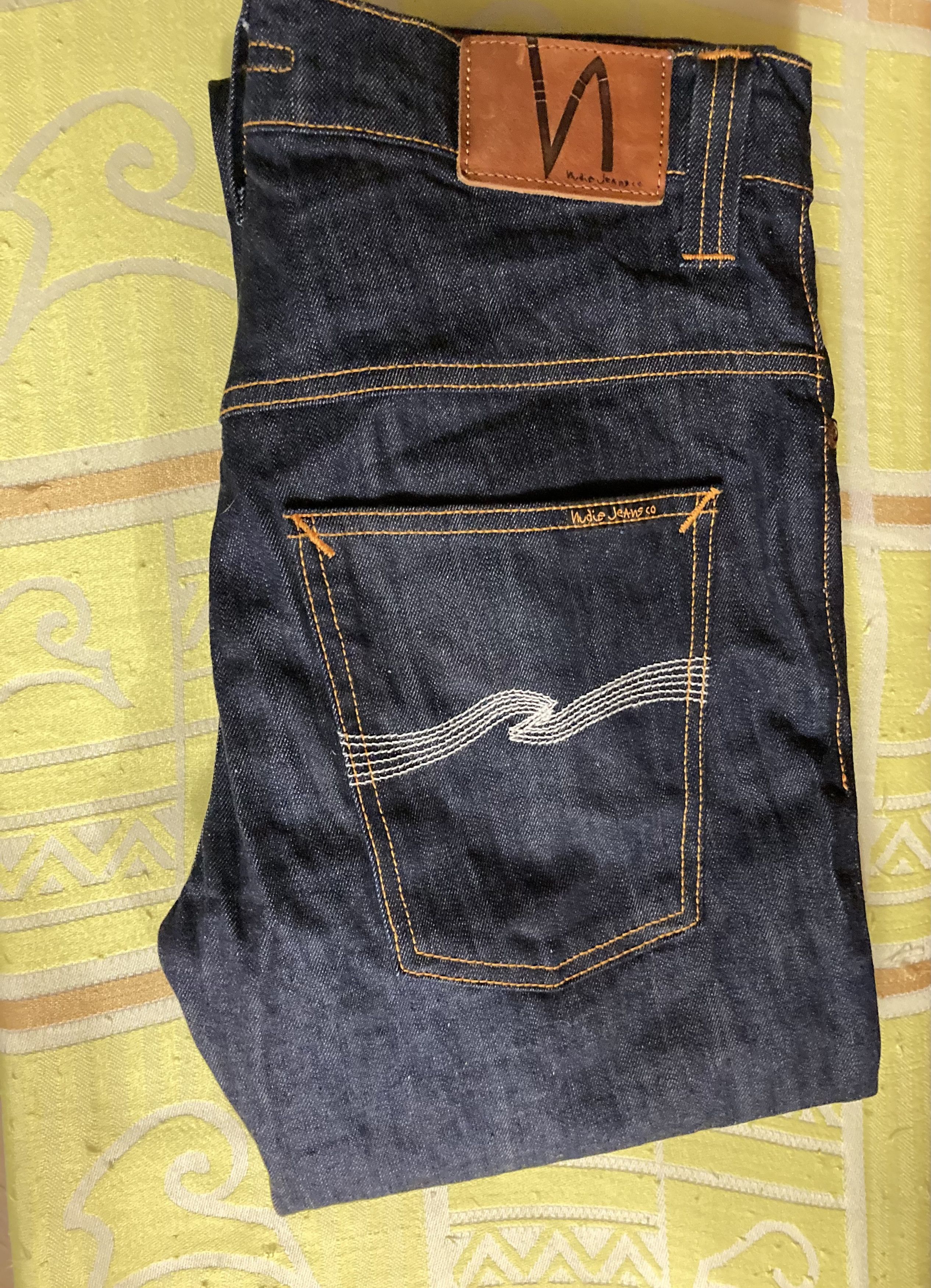 Nudie Jeans Nudie Jeans Thinn Finn Organic Dry Denim Ecru Jeans Size US 31 - 7 Thumbnail