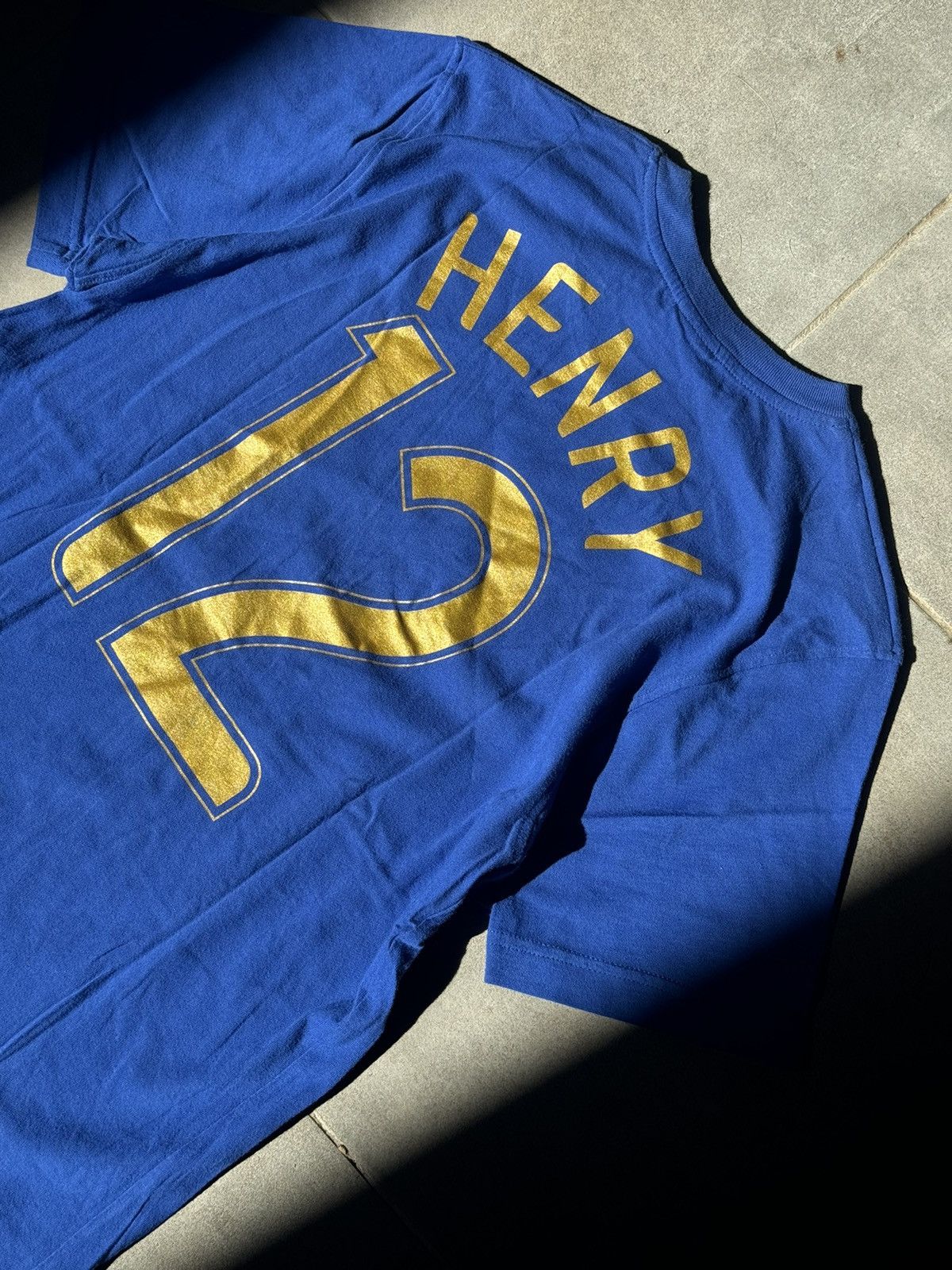 Nike × Vintage Y2K Nike France #12 Henry Blue Soccer Tee Vintage Size US M / EU 48-50 / 2 - 2 Thumbnail