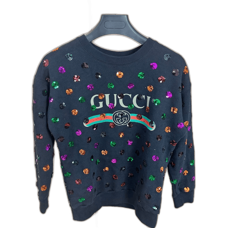 Gucci Gucci Sequin Double G Sweatshirt Size S Size US S / EU 44-46 / 1 - 1 Thumbnail