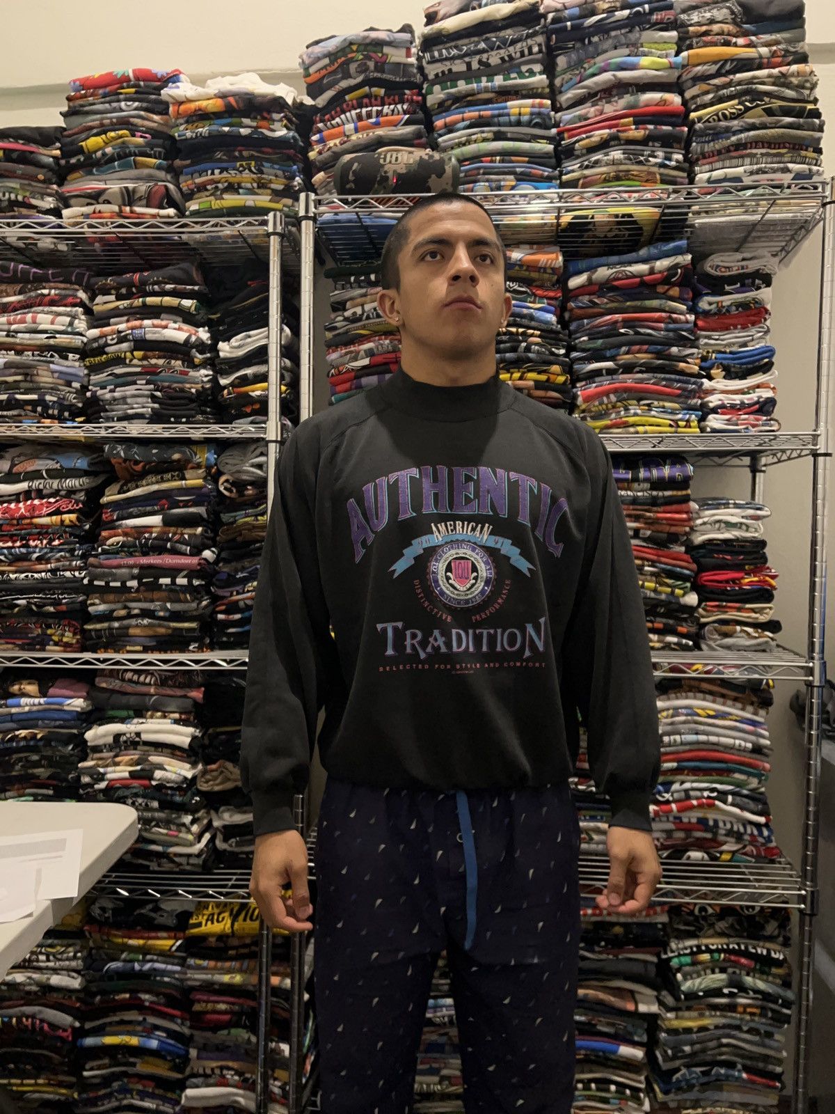 Vintage 1990 IOU Clothing Authentic Tradition Collegiate Crewneck Size US XL / EU 56 / 4 - 2 Thumbnail