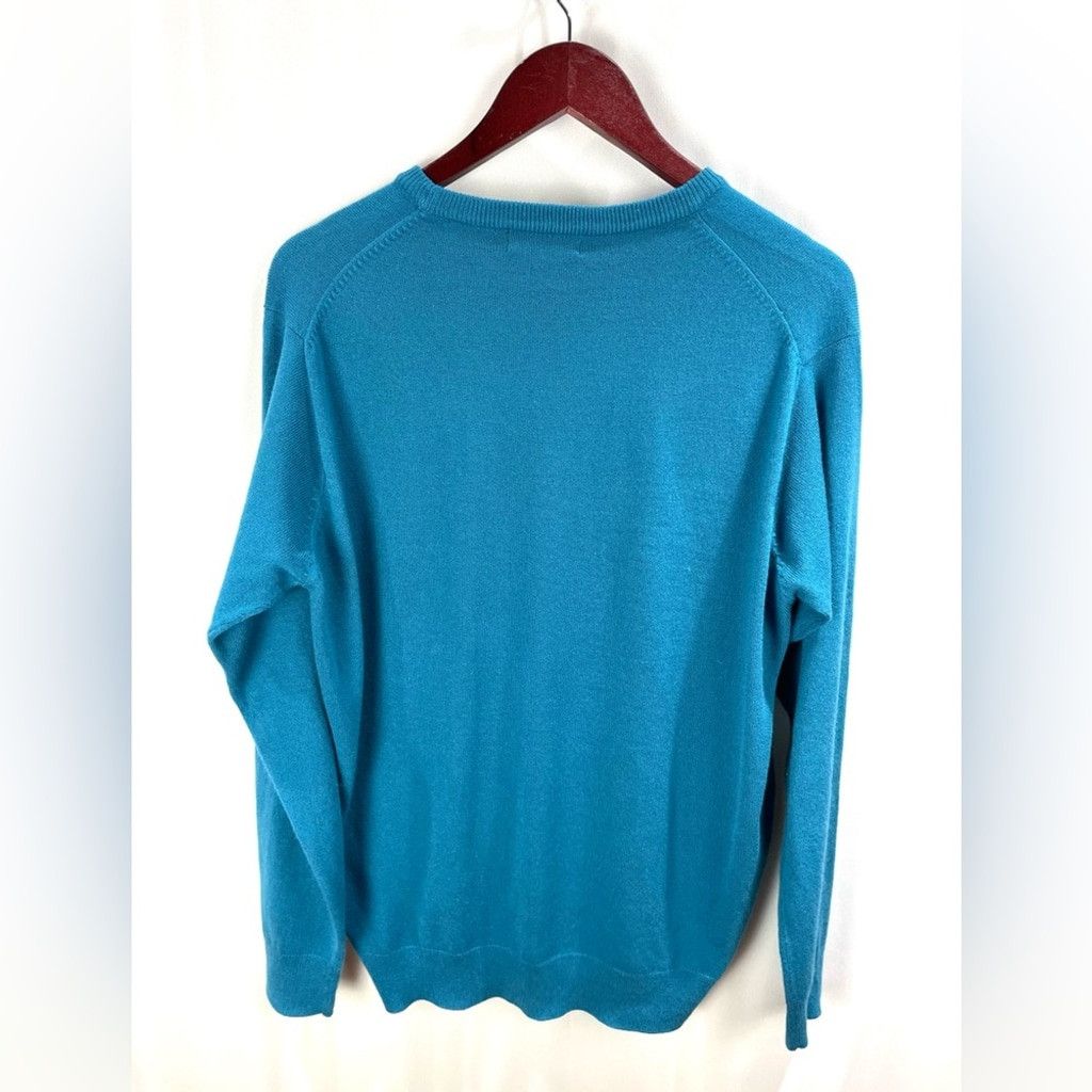 Pringle Of Scotland James Pringle Easy Care Teal Crewneck Jumper Sweater Size M Size US M / EU 48-50 / 2 - 3 Thumbnail