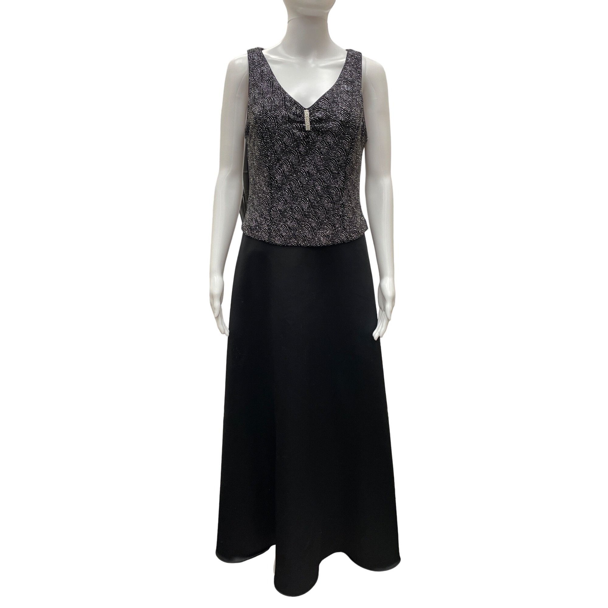 Other Partra Petite Black Evening Dress with Silver Flecks Size 10 Size L / US 10 / IT 46 - 1 Thumbnail