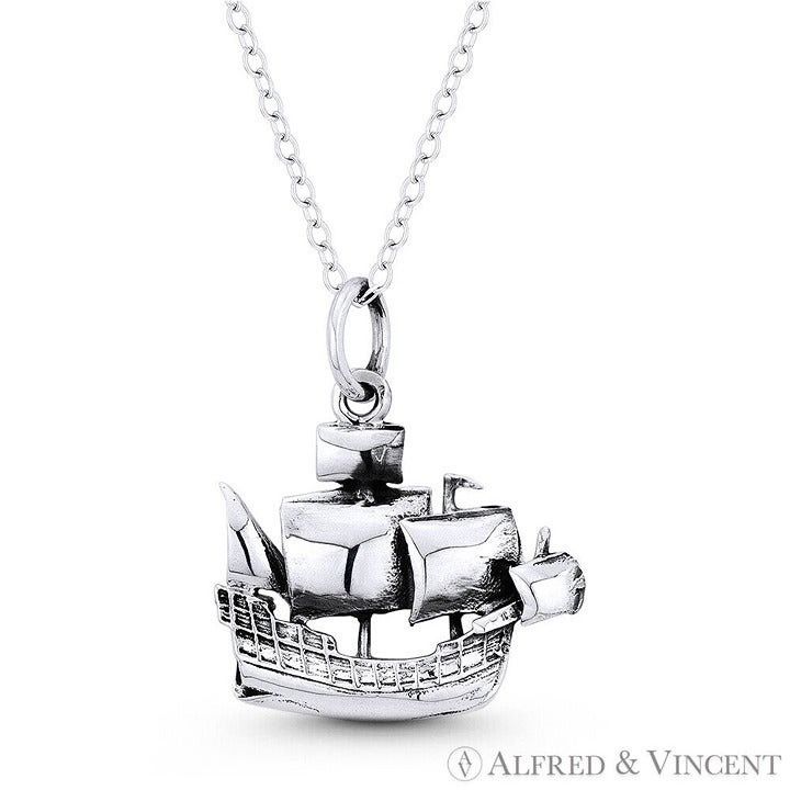 Other Galleon Ship Seafarer Charm 23x20mm Pendant Size ONE SIZE - 1 Preview