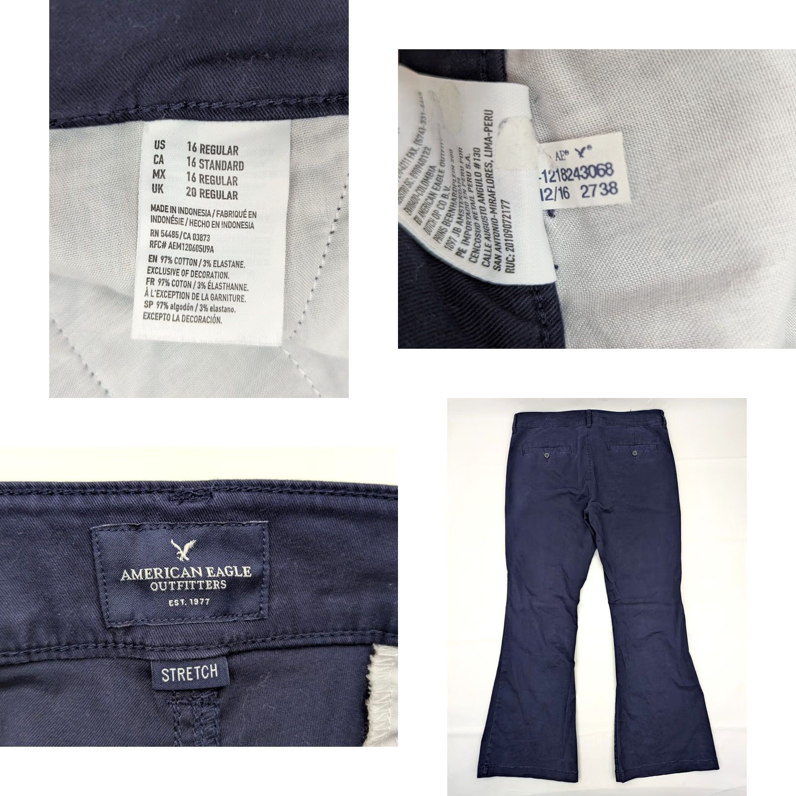 American Eagle Outfitters American Eagle Outfitters Artist Flare Denim Pants Women 16 Reg Black Size 38" / US 16 / IT 52 - 8 Thumbnail