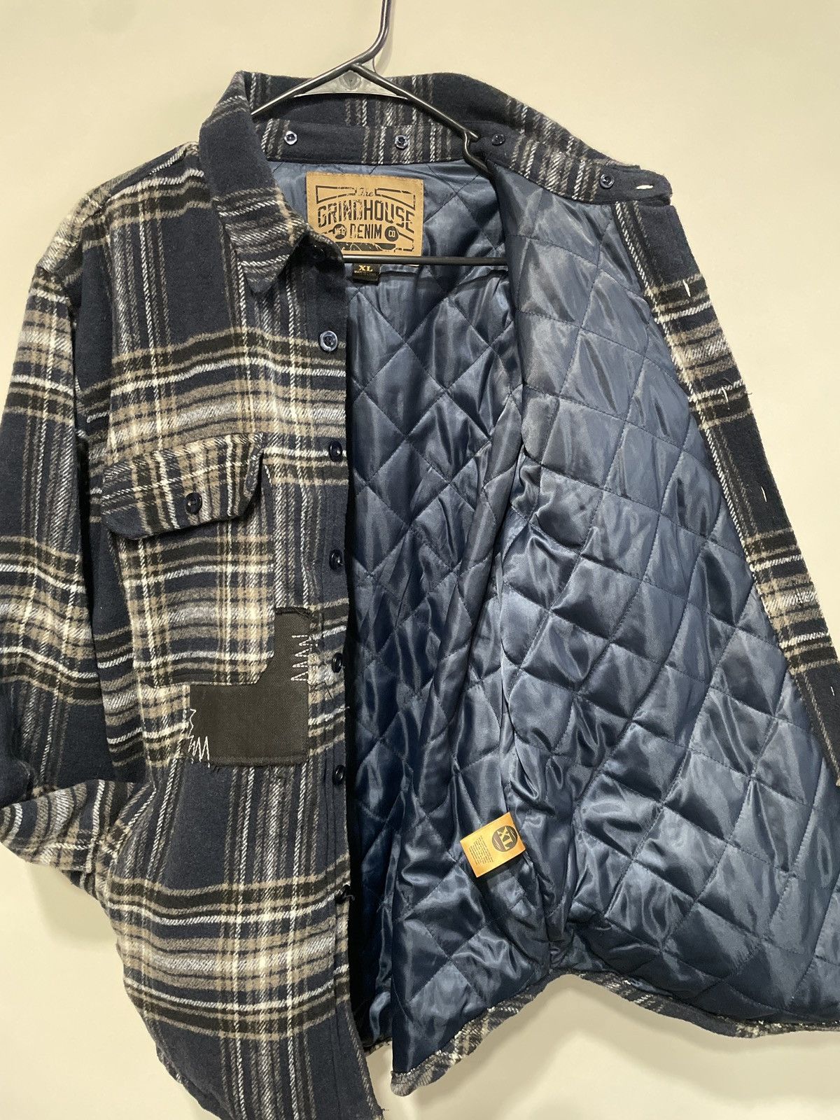 Vintage Quilted Flannel Denim Patched Jacket Size US XL / EU 56 / 4 - 4 Thumbnail